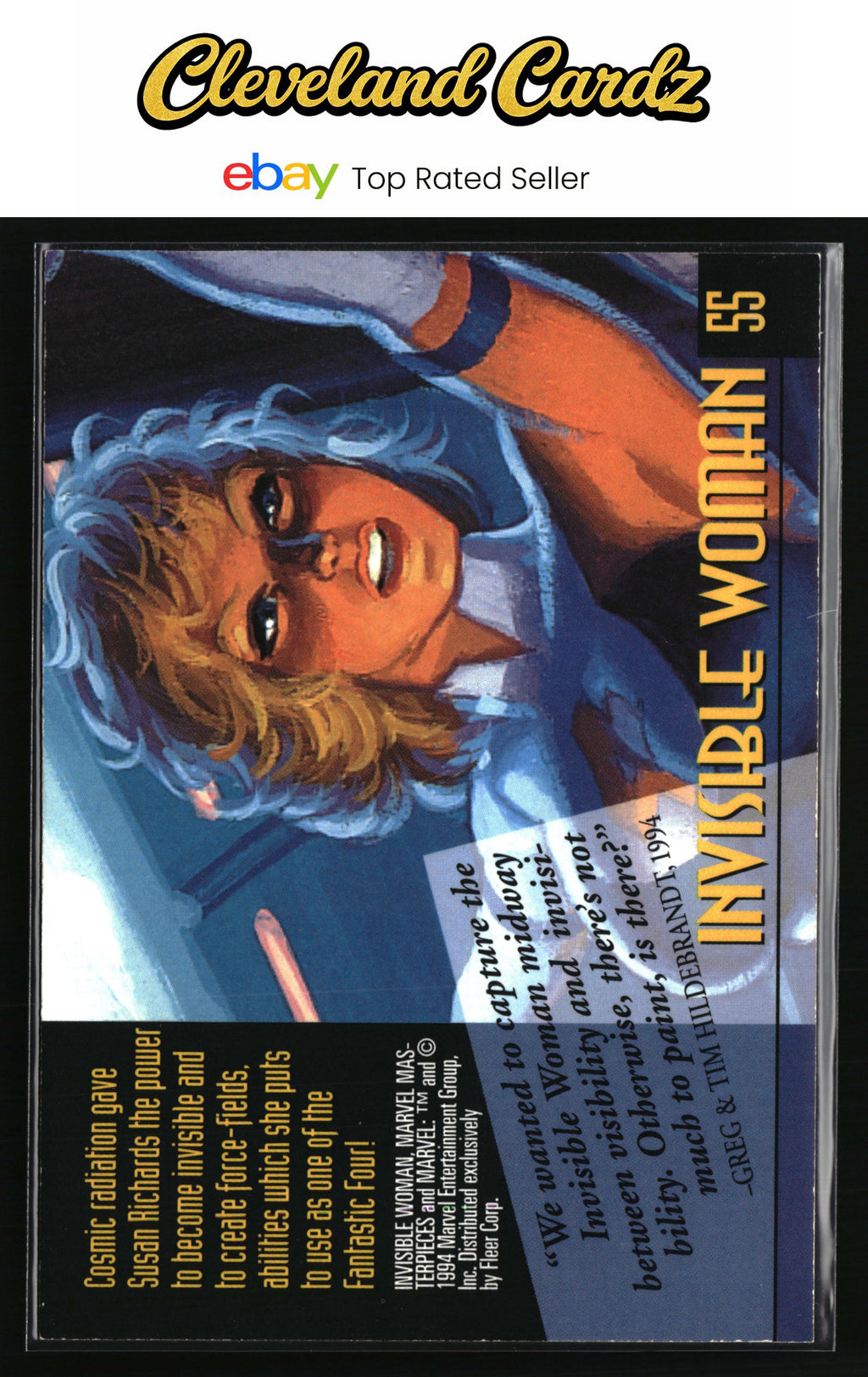 1994 Fleer Marvel Masterpieces Hildebrandt Brothers #55 Invisible Woman