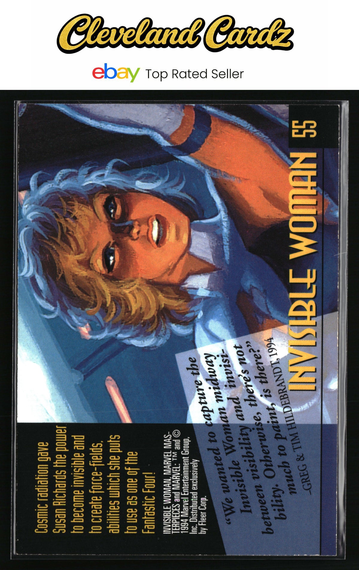 1994 Fleer Marvel Masterpieces Hildebrandt Brothers #55 Invisible Woman