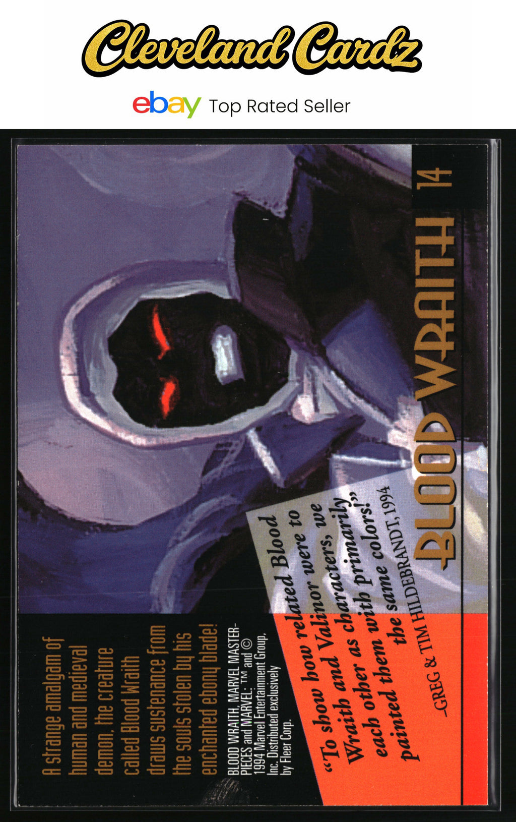 1994 Fleer Marvel Masterpieces Hildebrandt Brothers #14 Blood Wraith