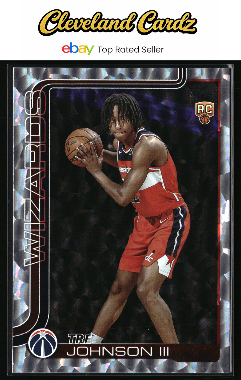 2025-26 Topps #206 Tre Johnson III Crackleboard