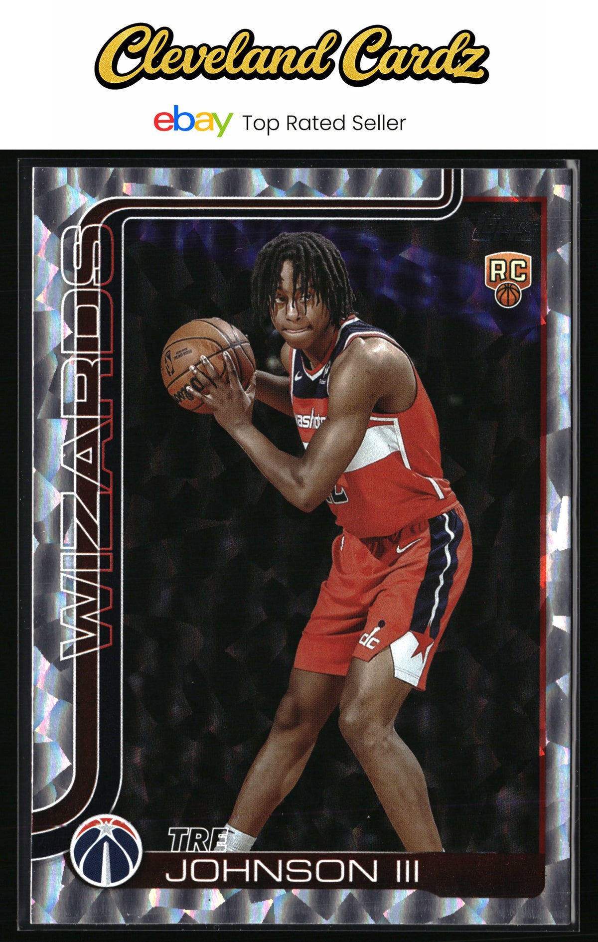 2025-26 Topps #206 Tre Johnson III Crackleboard