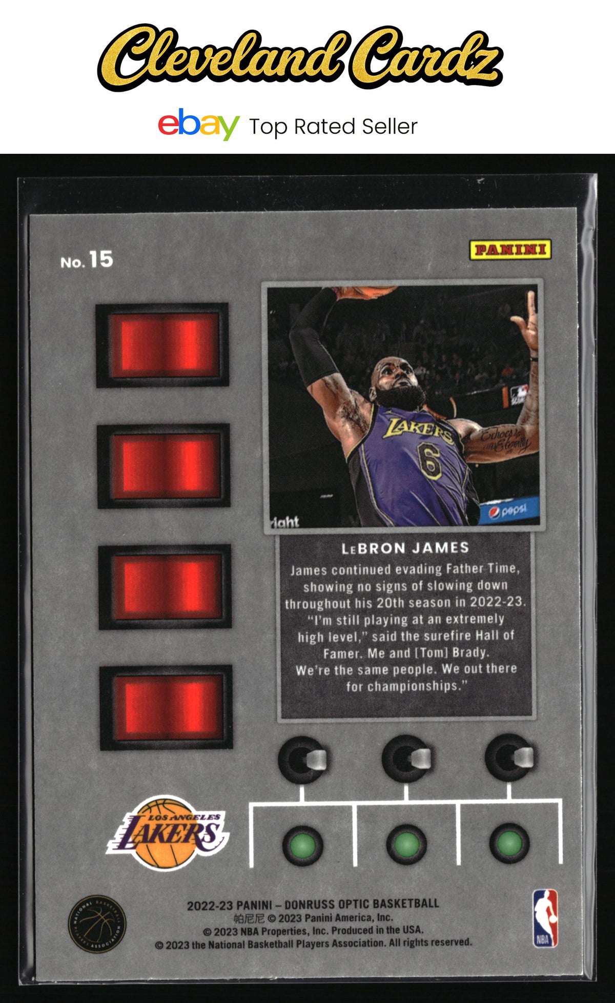 2022-23 Donruss Optic #15 LeBron James T-Minus 3...2...1...