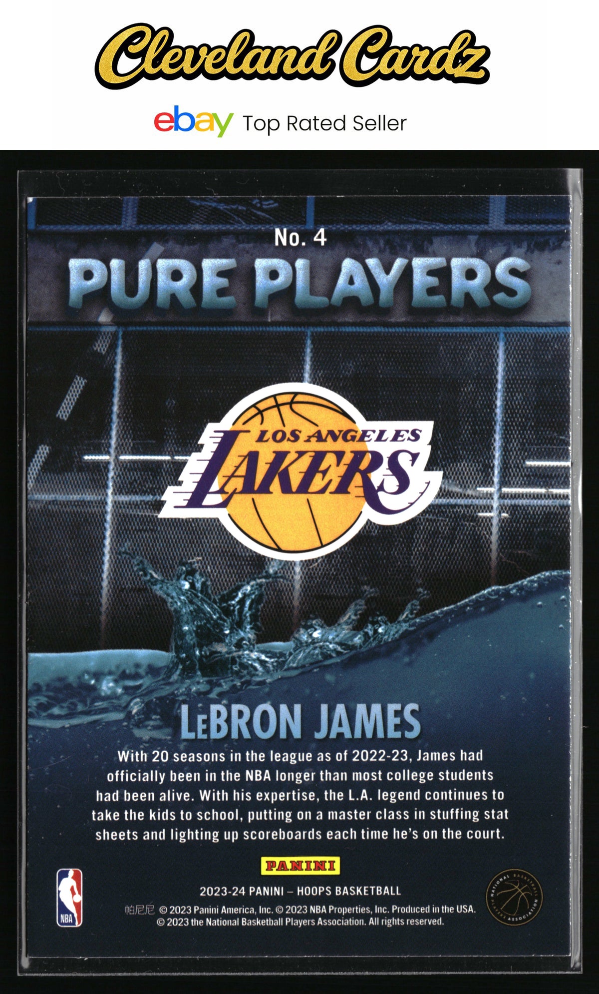 2023-24 Hoops #4 LeBron James Pure Players