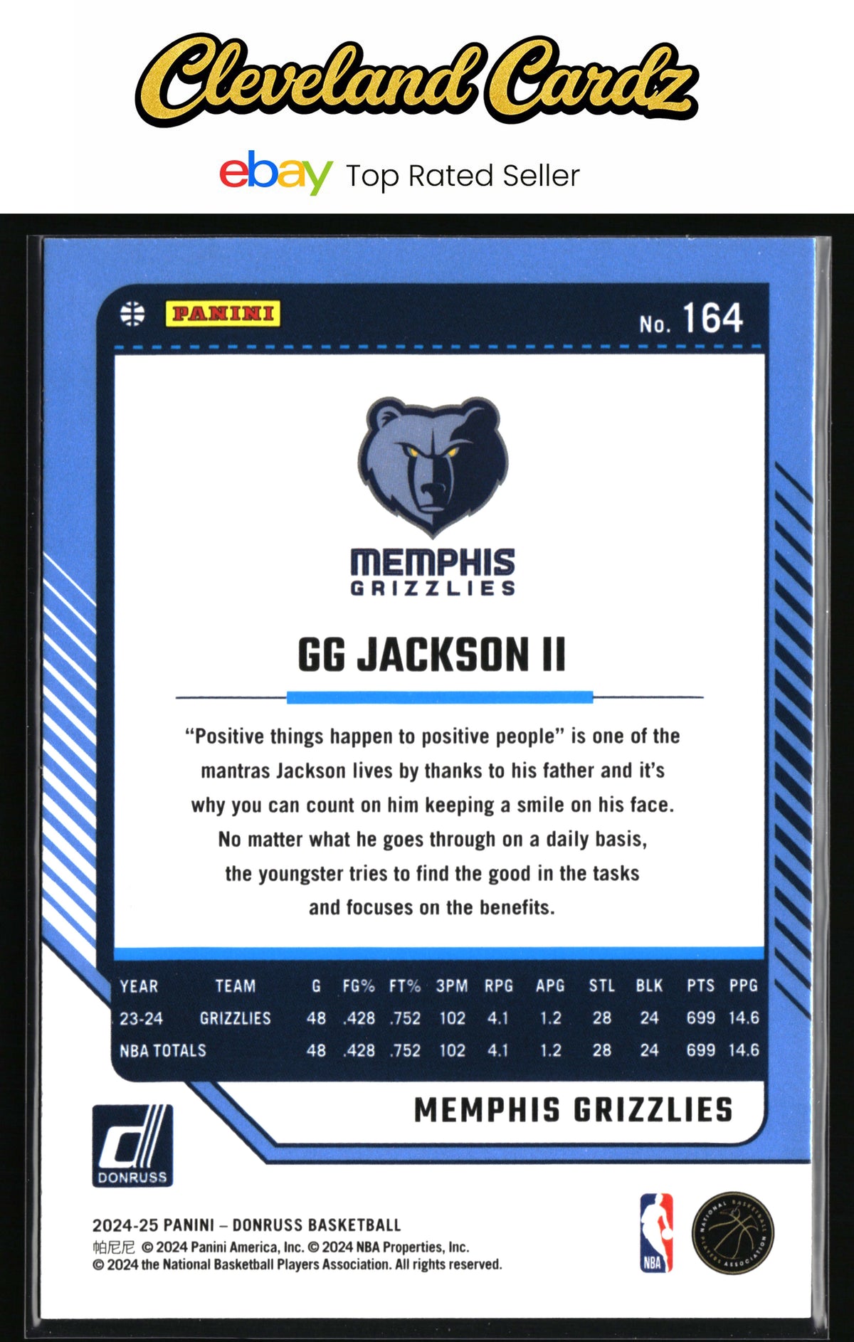 2024-25 Donruss #164 GG Jackson II Holo Green Laser
