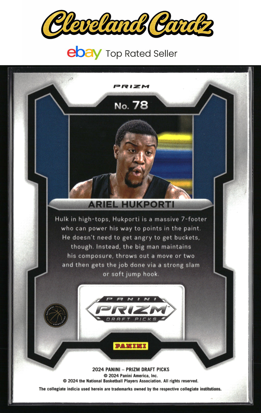 2024 Panini Prizm Draft Picks #78 Ariel Hukporti Prizm Red Ice