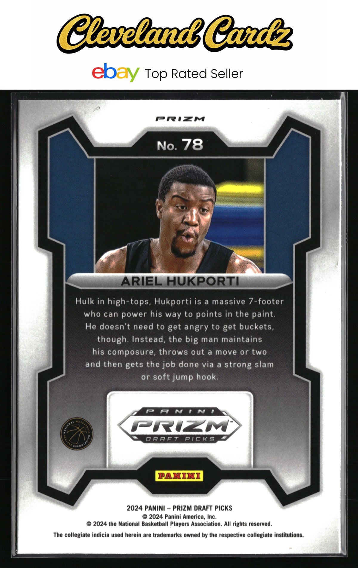 2024 Panini Prizm Draft Picks #78 Ariel Hukporti Prizm Red Ice