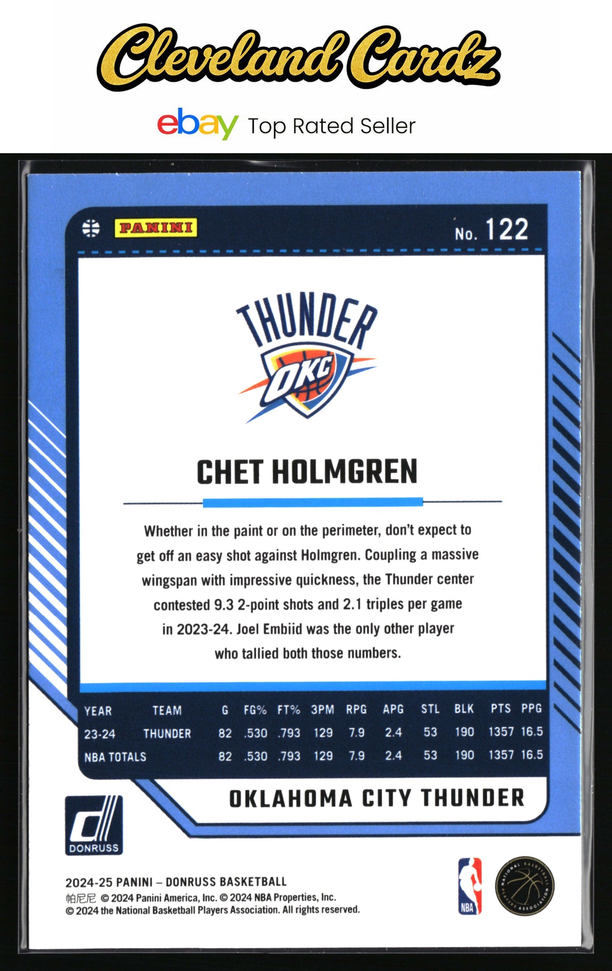 2024-25 Donruss #122 Chet Holmgren Yellow Flood