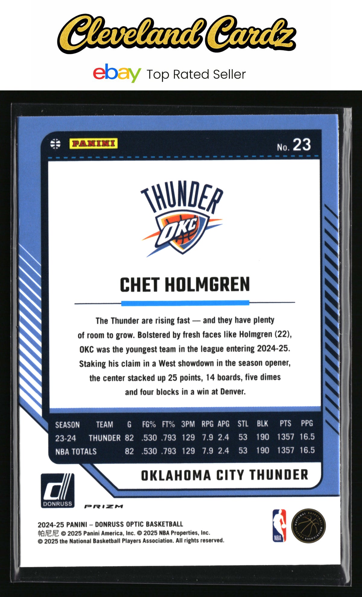 2024-25 Donruss Optic #23 Chet Holmgren Hyper Pink