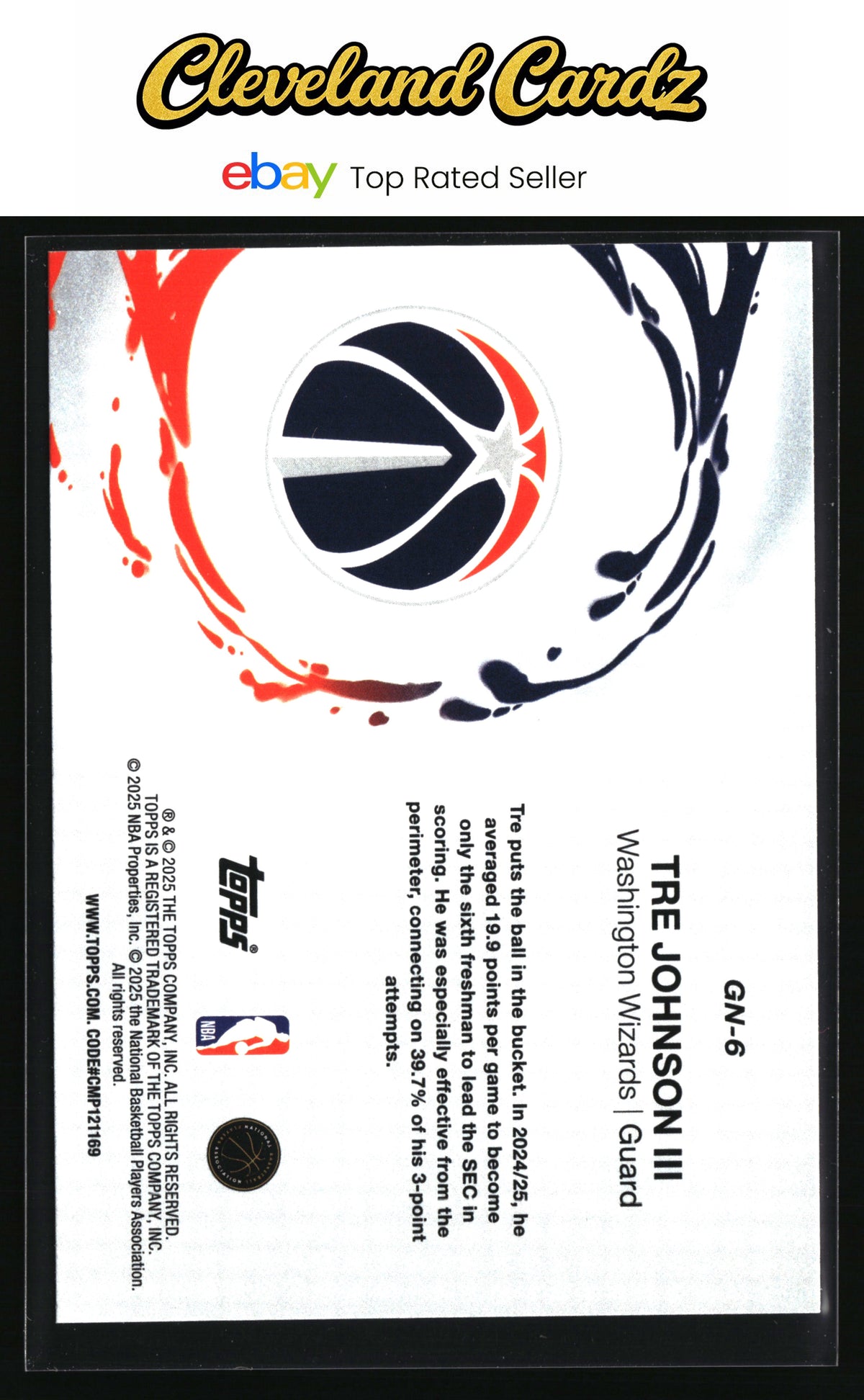 2025-26 Topps #GN-6 Tre Johnson III Generation Now