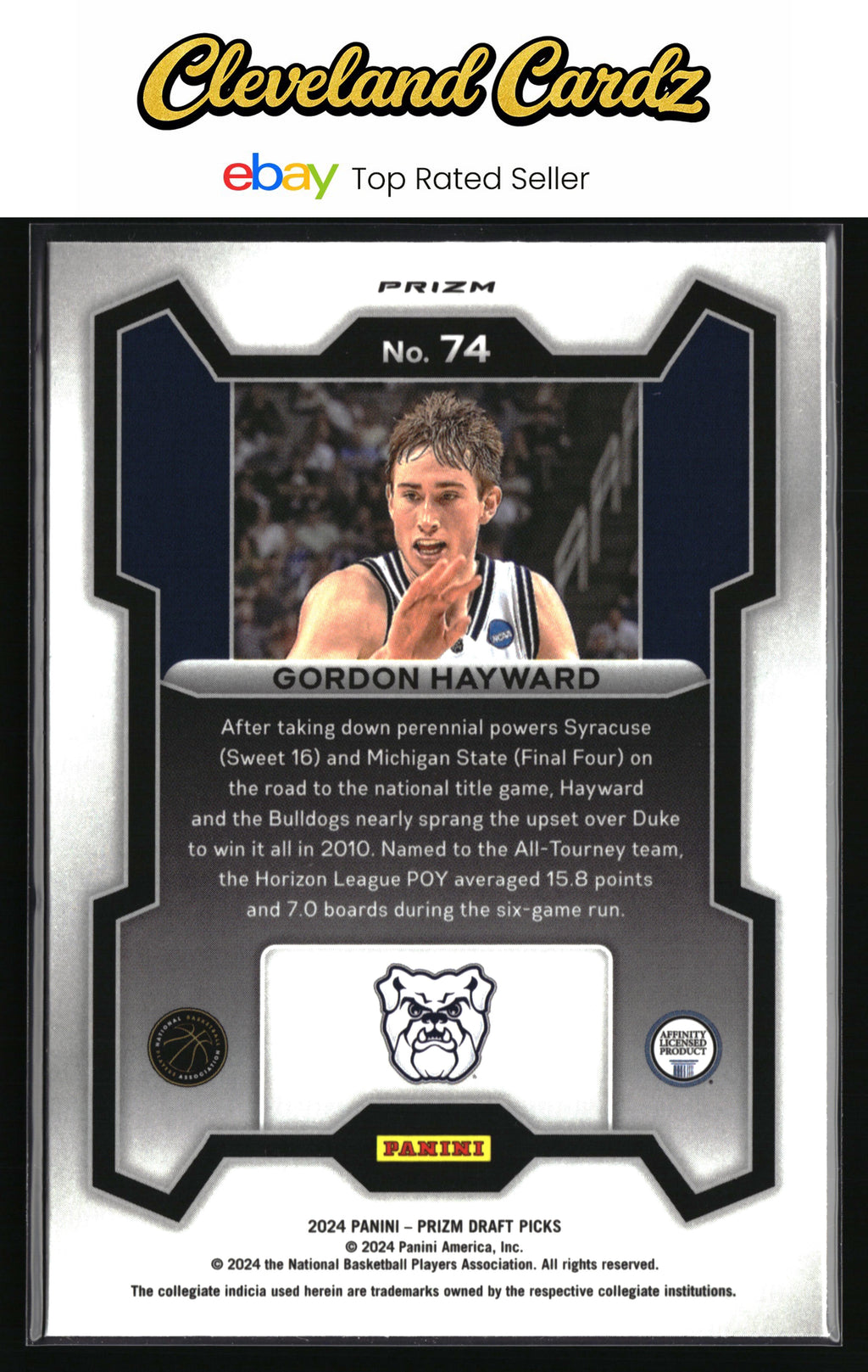 2024 Panini Prizm Draft Picks #74 Gordon Hayward Prizm Red Ice