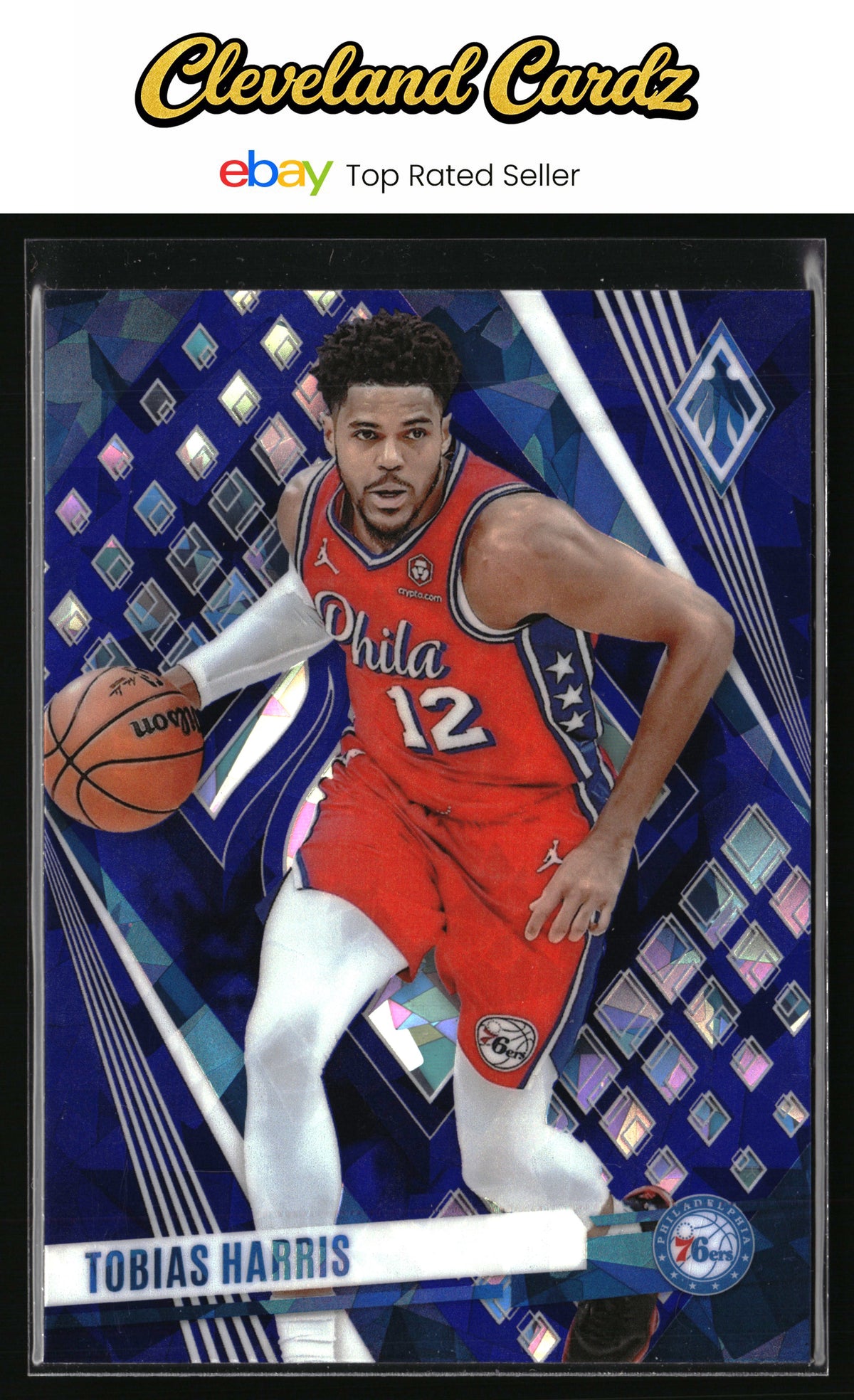 2023-24 Panini Phoenix #53 Tobias Harris Phoenix Blue Ice