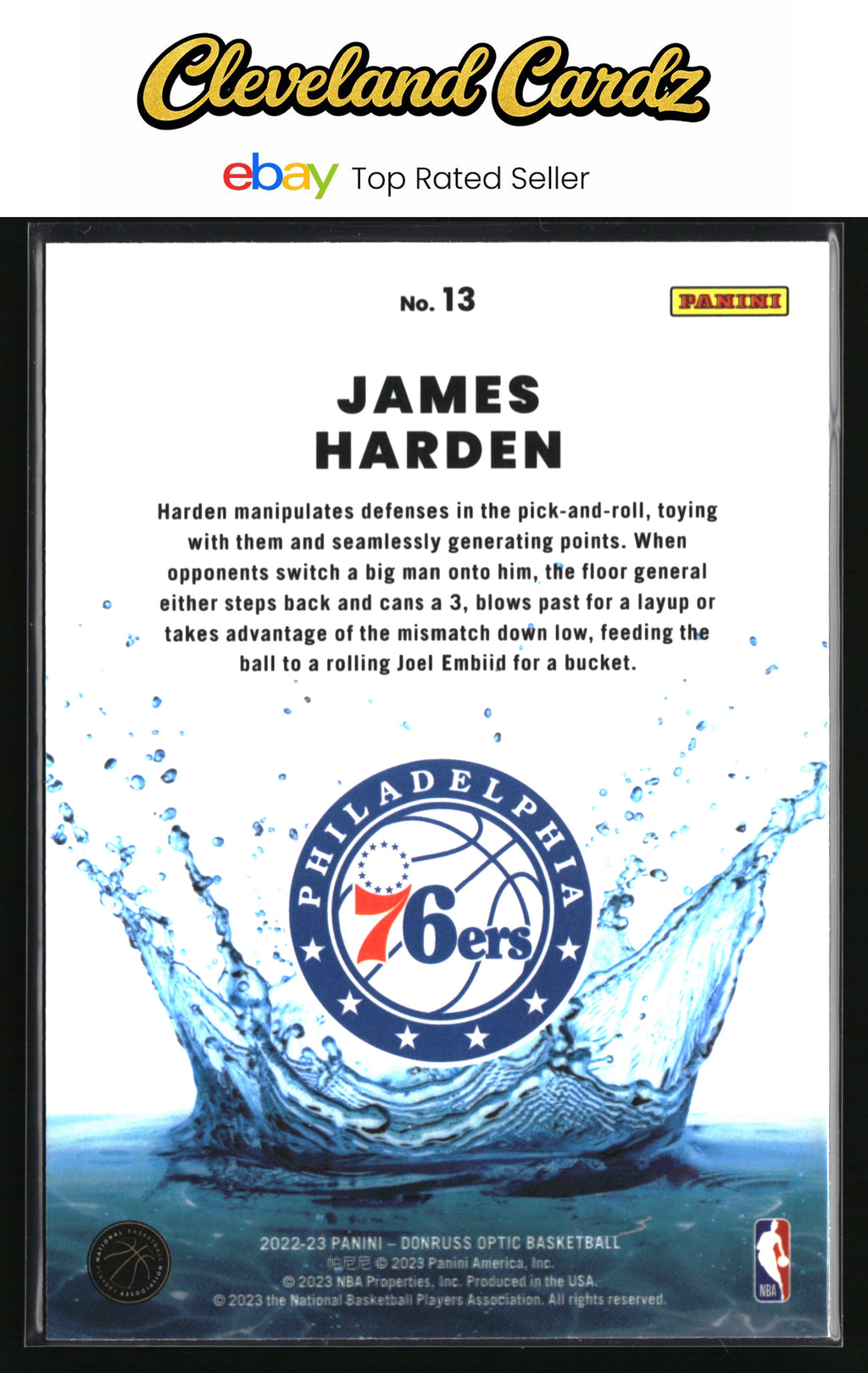 2022-23 Donruss Optic #13 James Harden Splash!