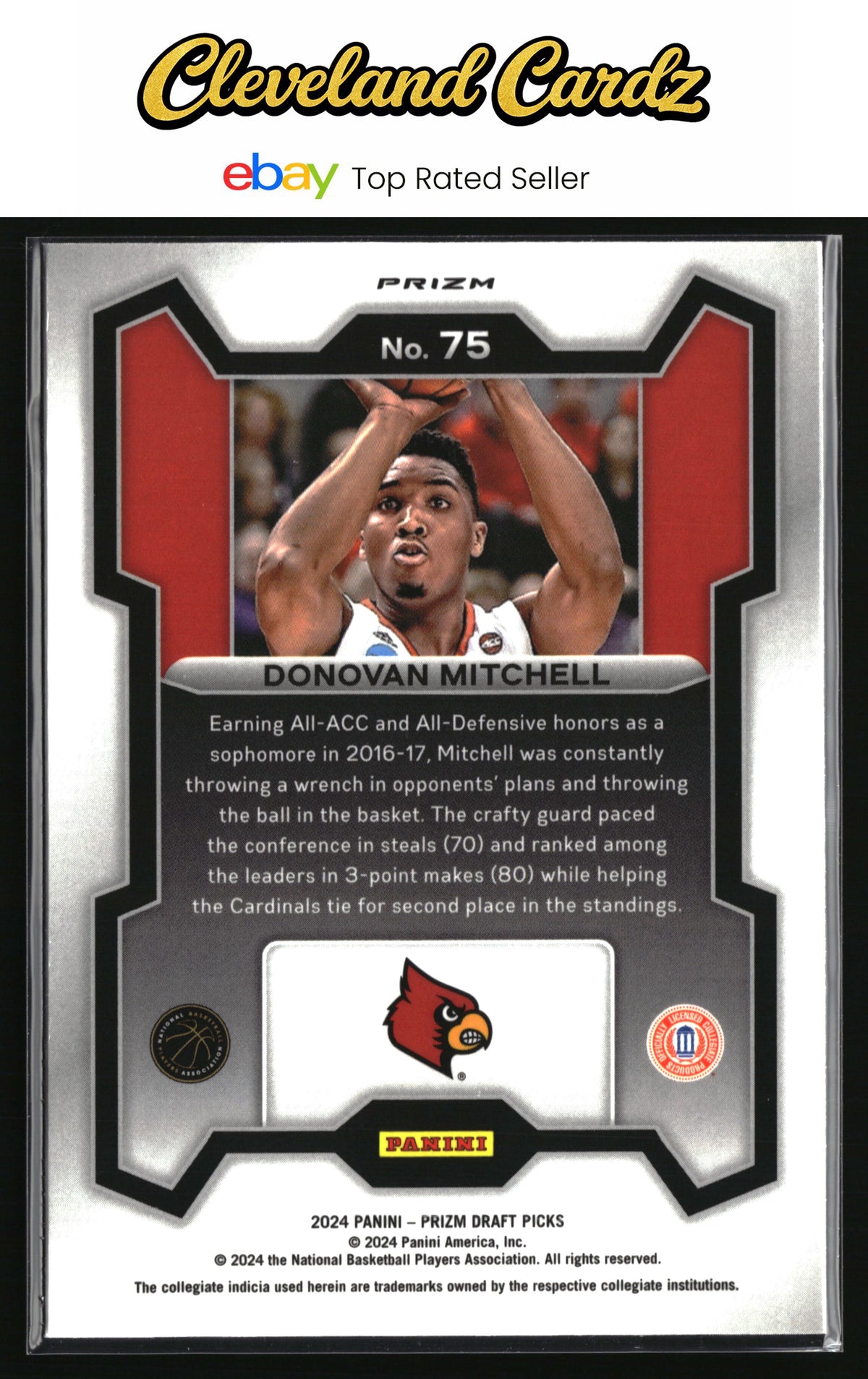 2024 Panini Prizm Draft Picks #75 Donovan Mitchell Prizm Silver