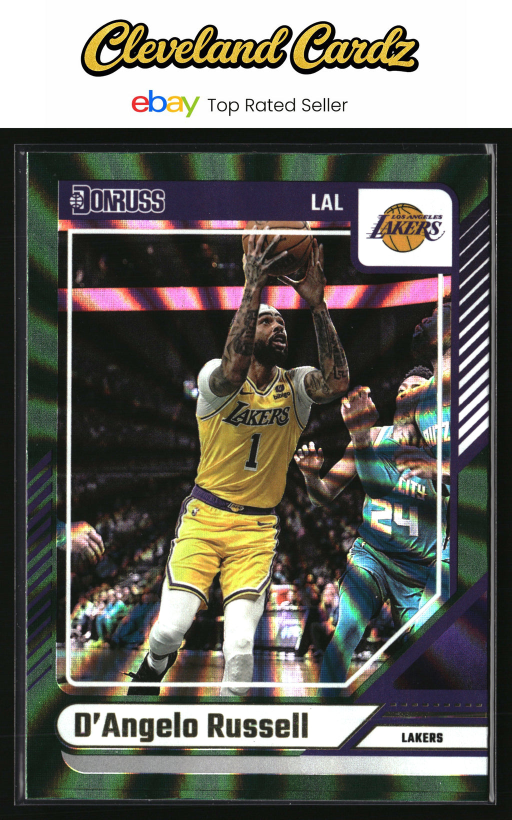 2024-25 Donruss #106 D'Angelo Russell Holo Green Laser