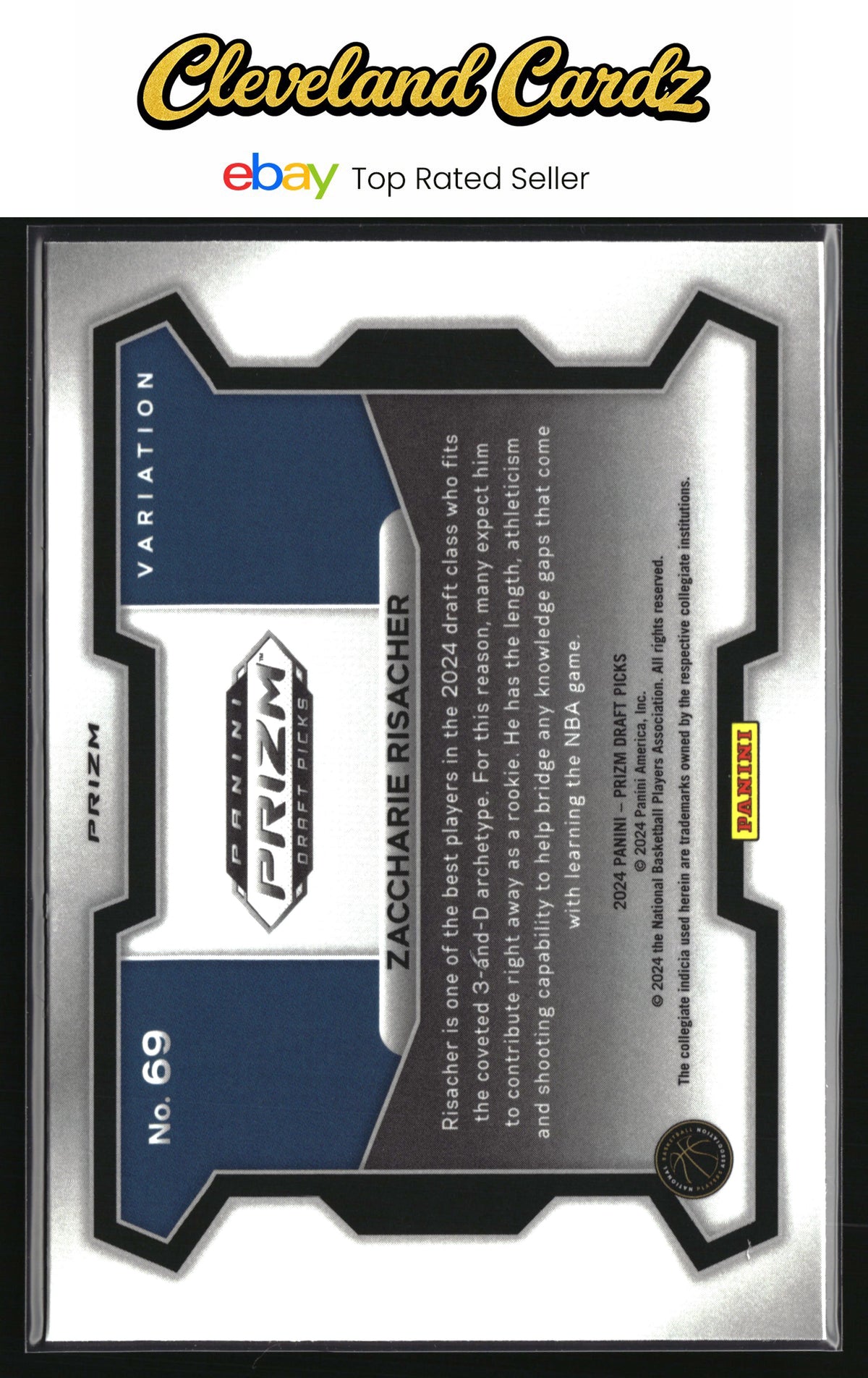 2024 Panini Prizm Draft Picks #69b Zaccharie Risacher Prizm Red Ice