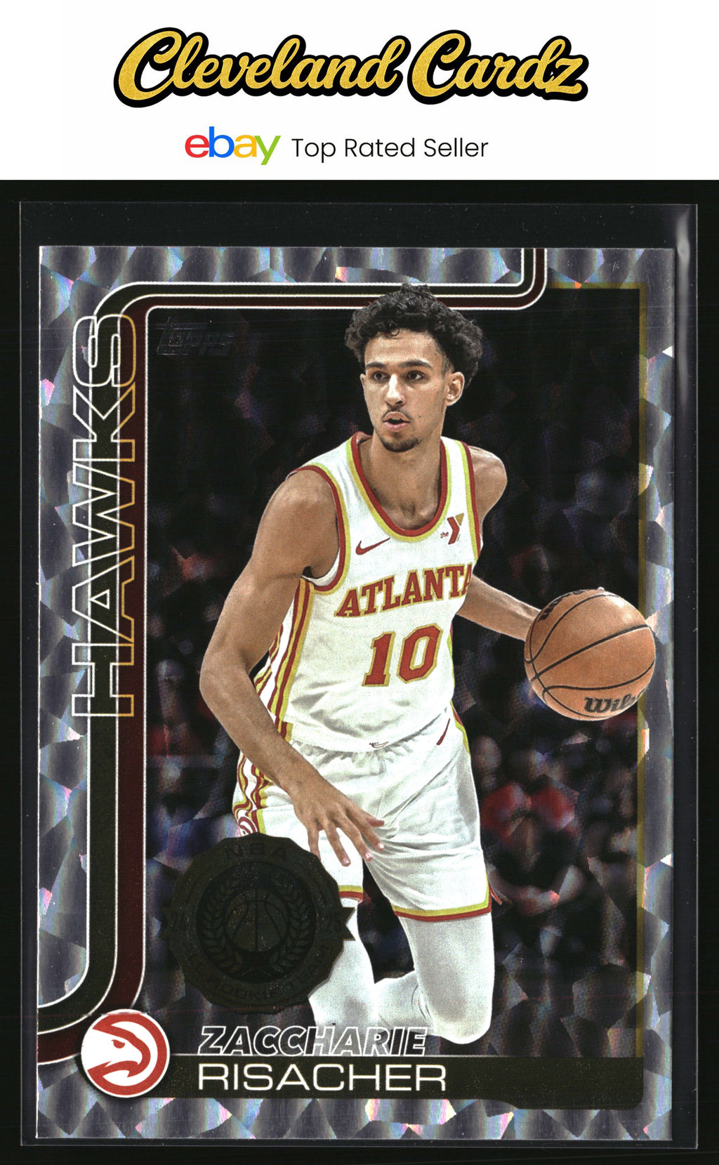 2025-26 Topps #62 Zaccharie Risacher Crackleboard