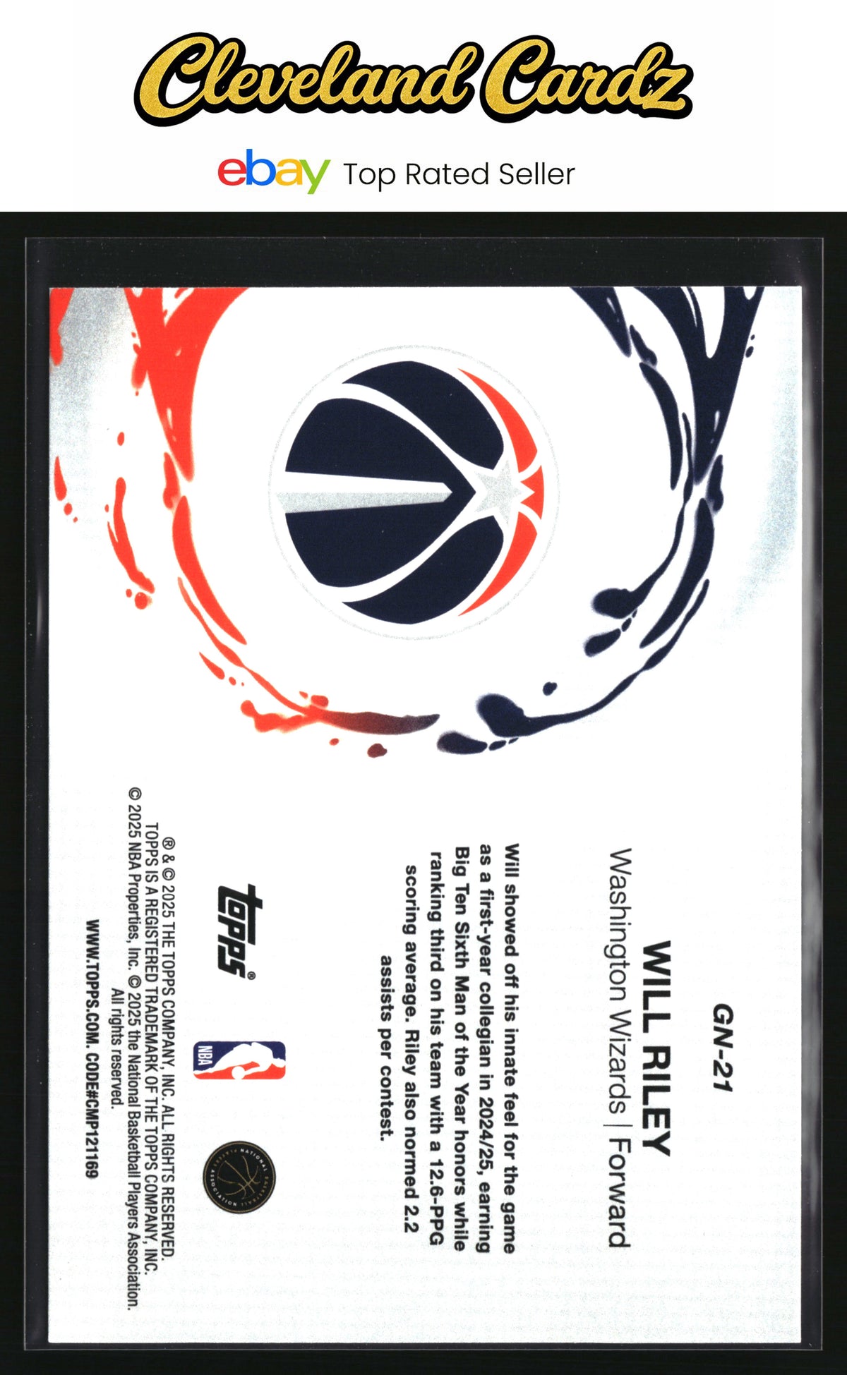 2025-26 Topps #GN-21 Will Riley Generation Now