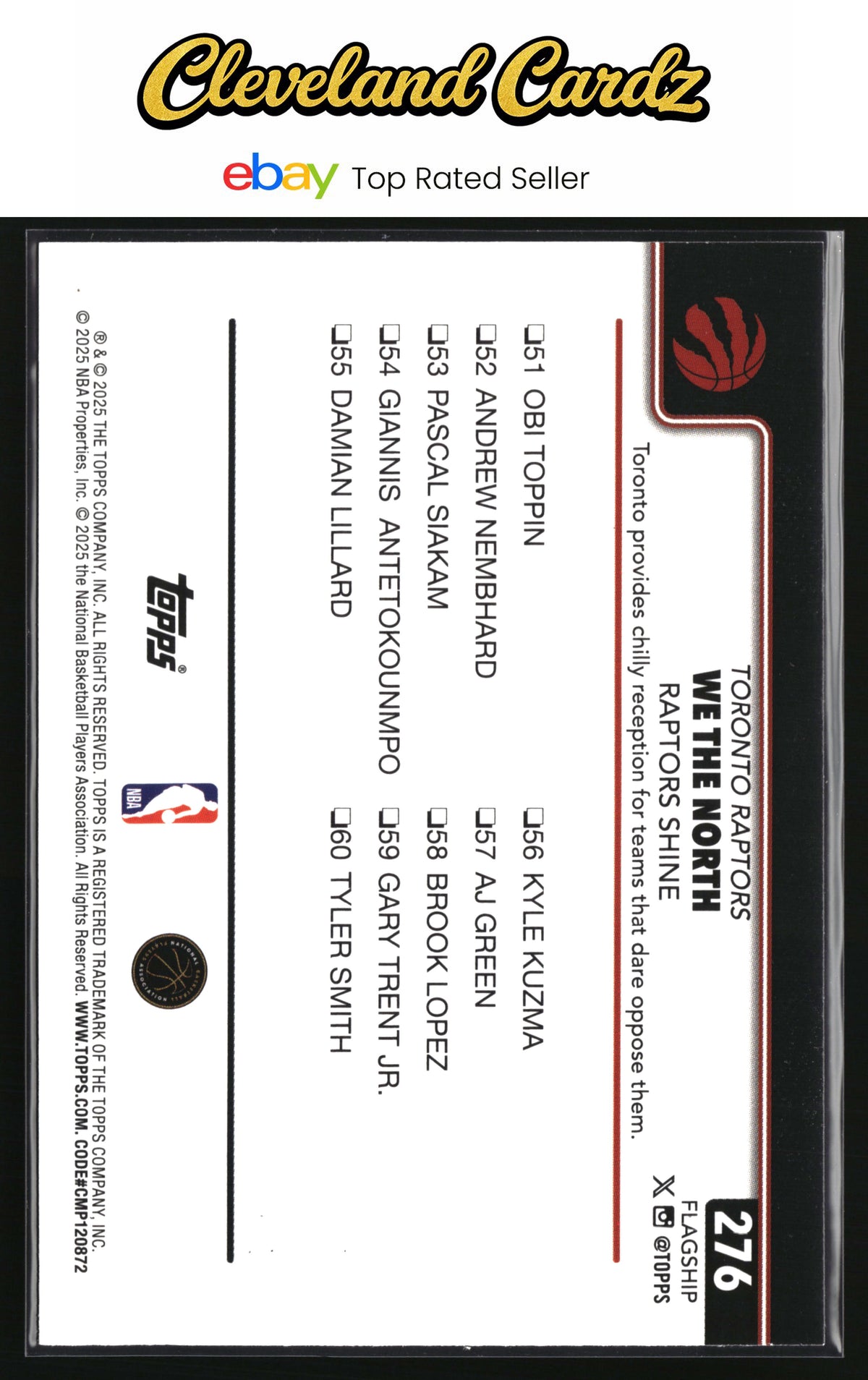 2025-26 Topps #276 We The North: Raptors Shine Diamante