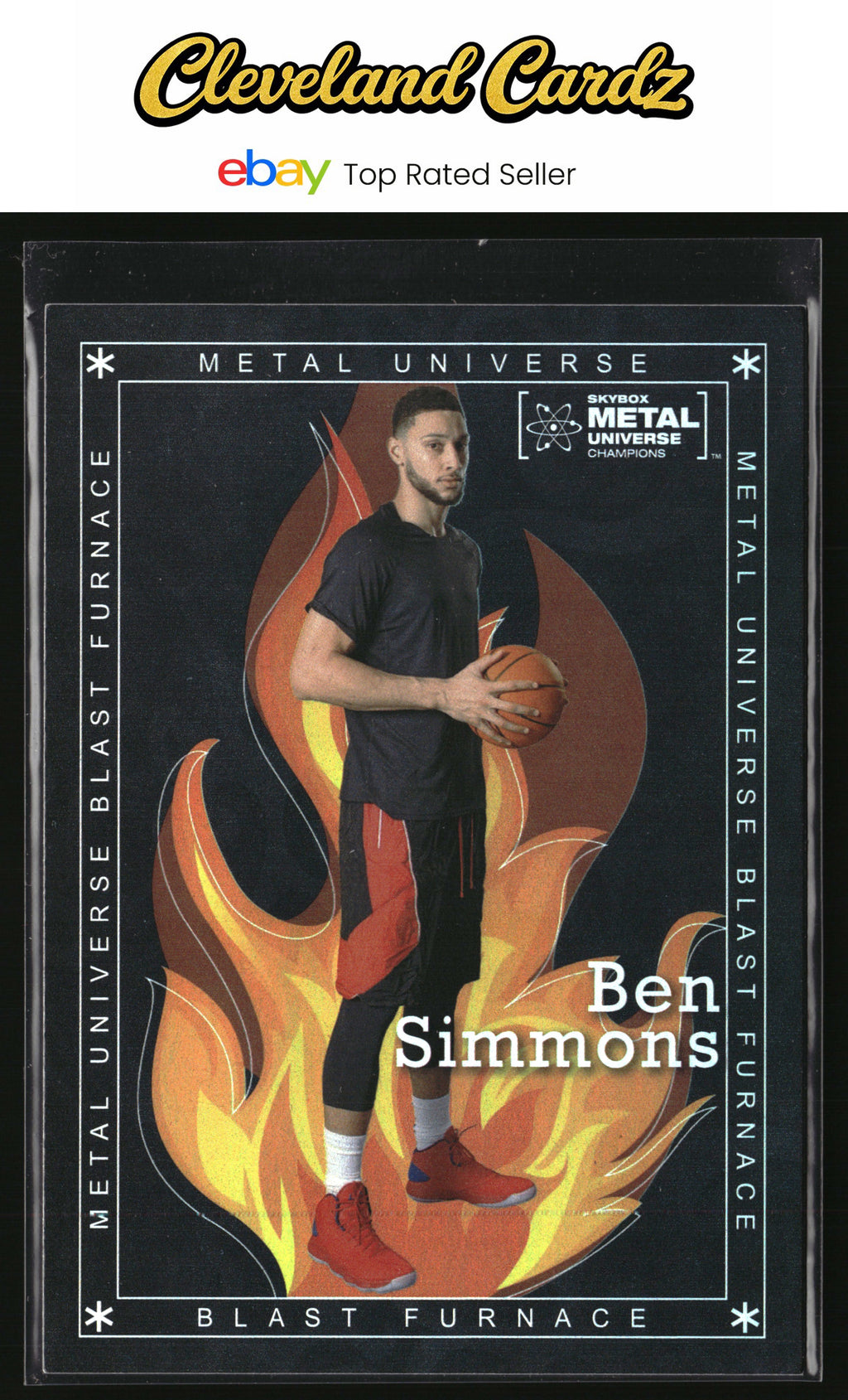 2021 SkyBox Metal Universe Champions #BF-10 Ben Simmons Blast Furnace