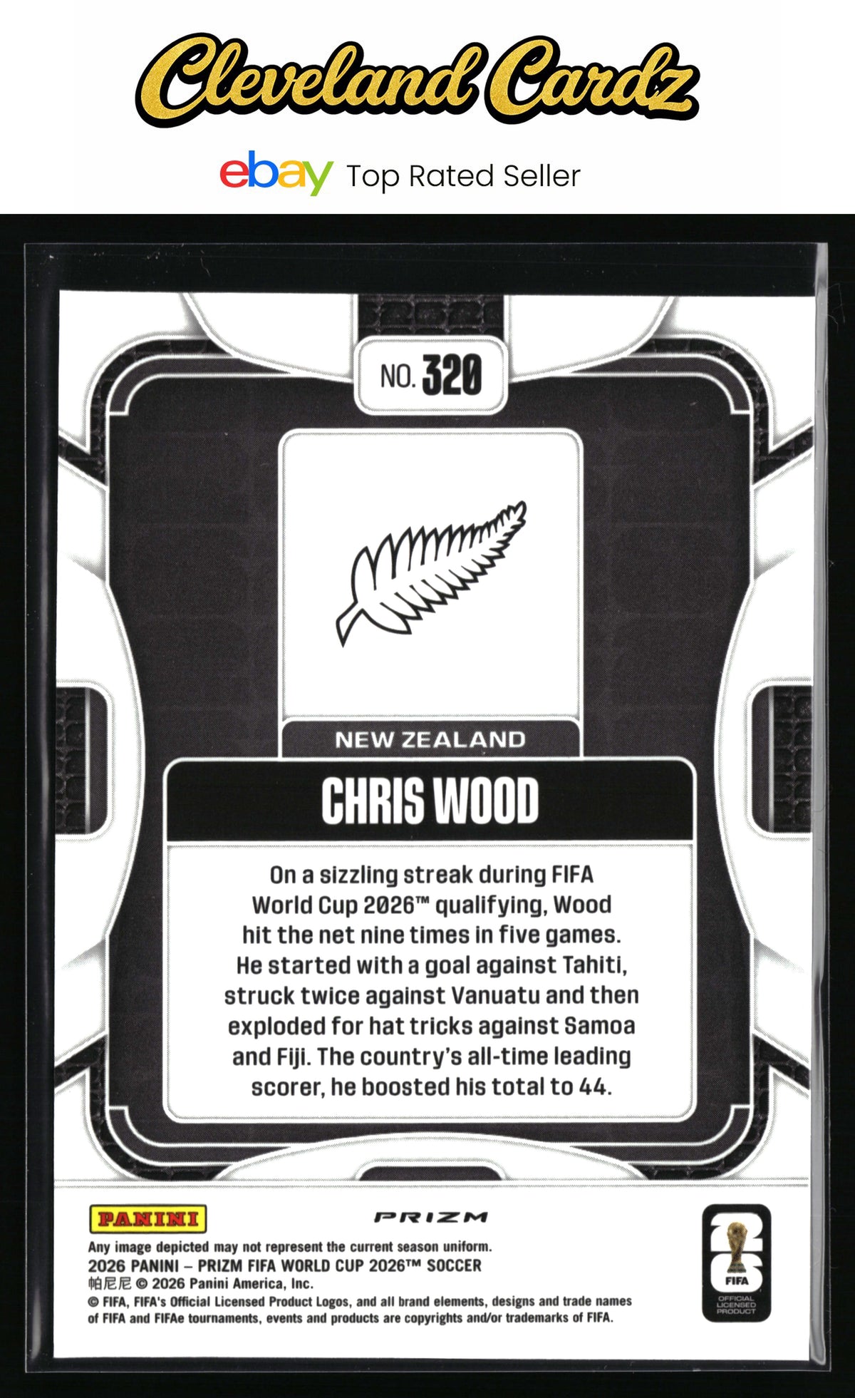 2026 Panini Prizm FIFA World Cup #320 Chris Wood Silver Prizm