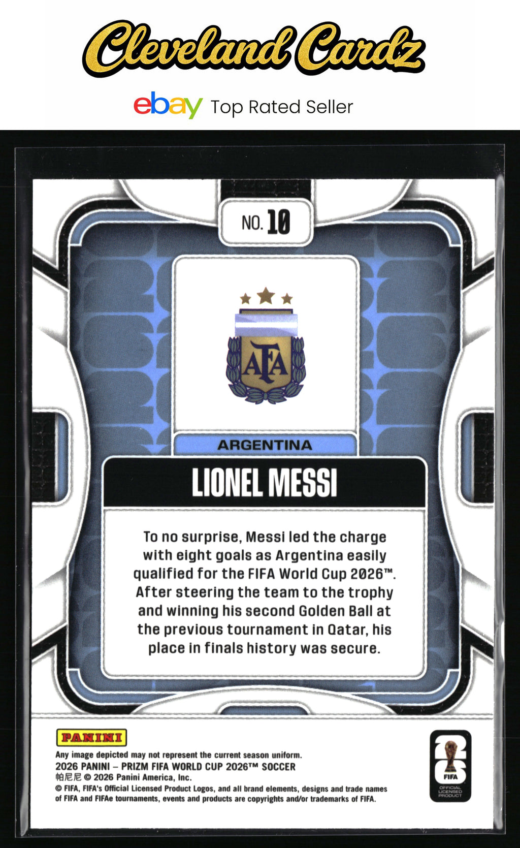 2026 Panini Prizm FIFA World Cup #10 Lionel Messi