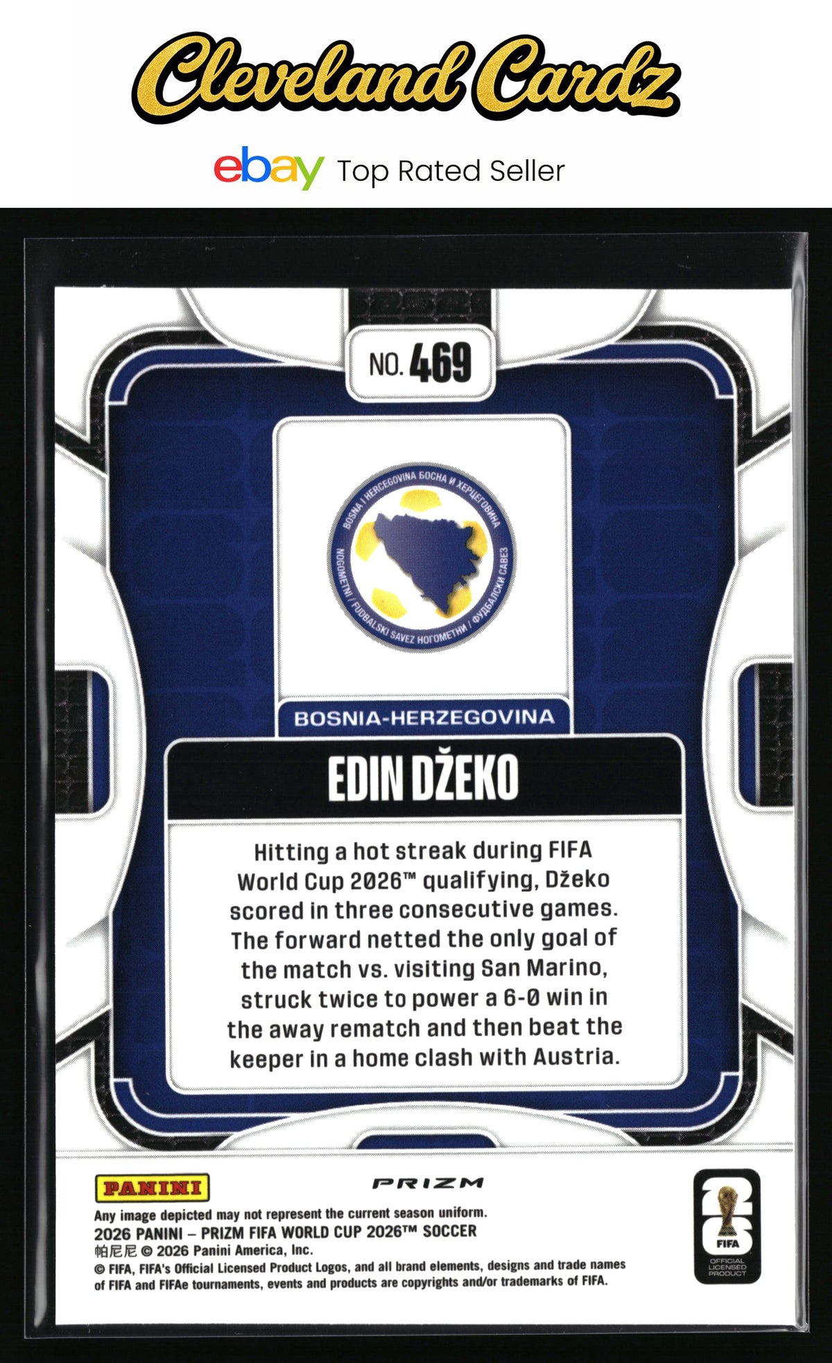 2026 Panini Prizm FIFA World Cup #469 Edin Dzeko Silver Prizm