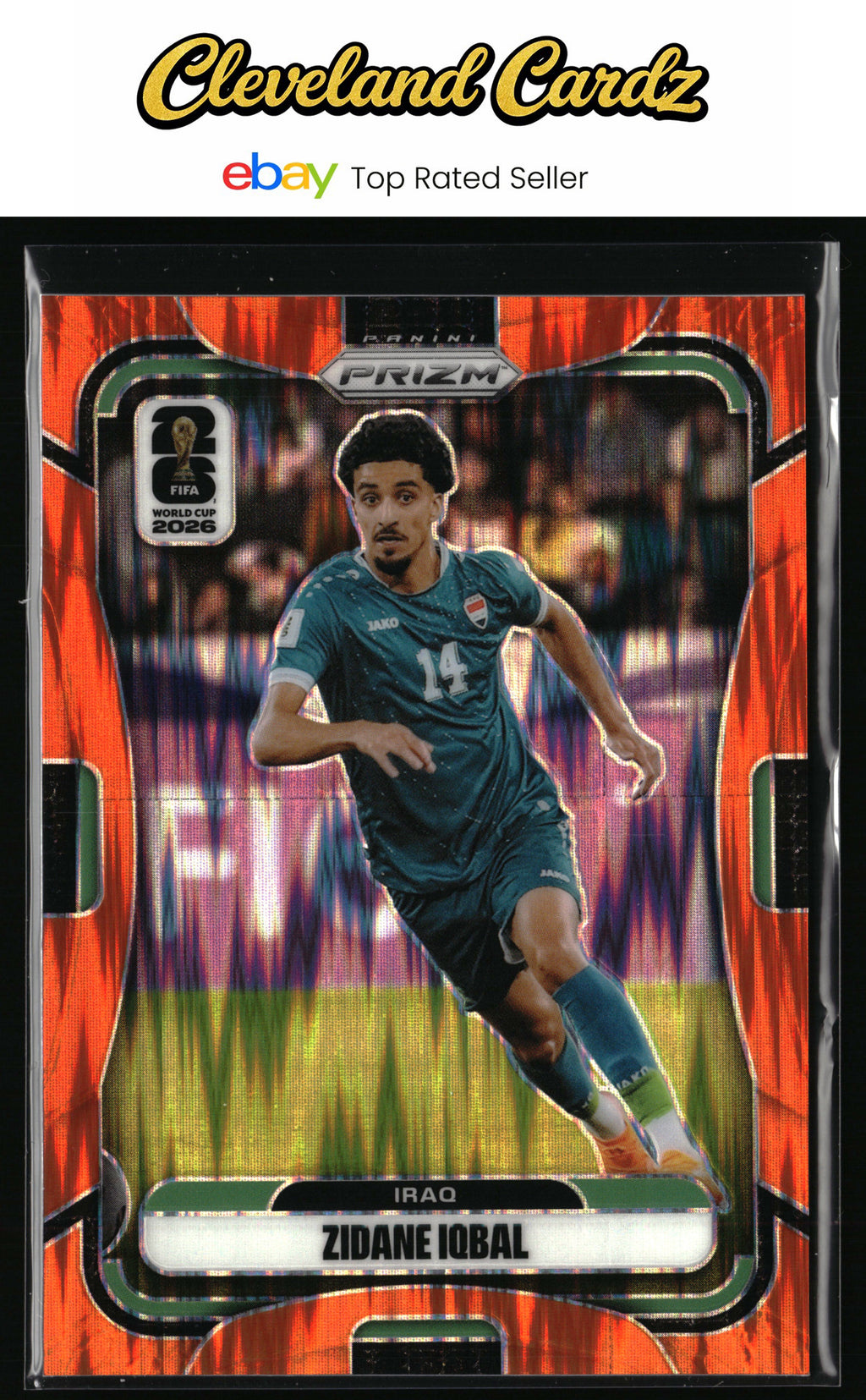 2026 Panini Prizm FIFA World Cup #455 Zidane Iqbal Orange Flash Prizm #/315
