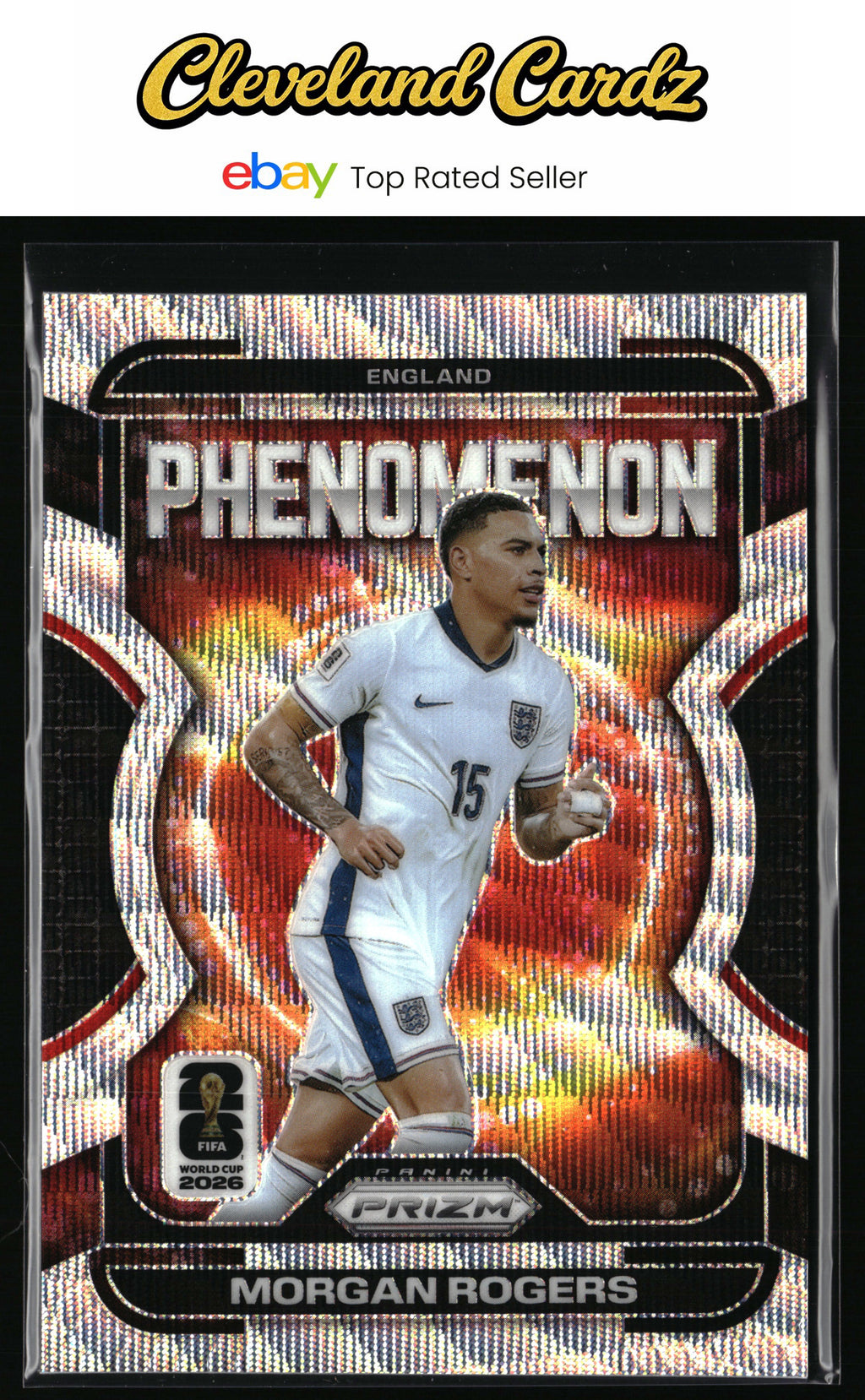 2026 Panini Prizm FIFA World Cup #7 Morgan Rogers Phenomenon Wave Prizm