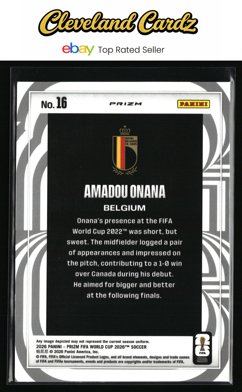 2026 Panini Prizm FIFA World Cup #16 Amadou Onana Screamers Silver Prizm