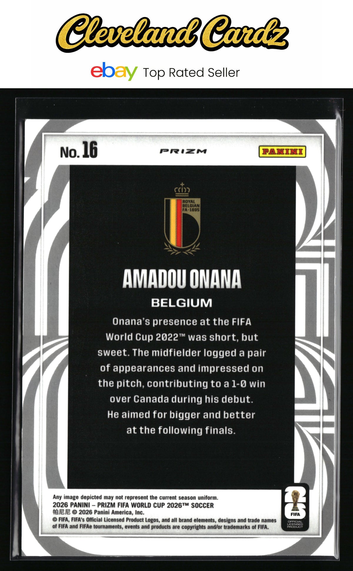 2026 Panini Prizm FIFA World Cup #16 Amadou Onana Screamers Silver Prizm