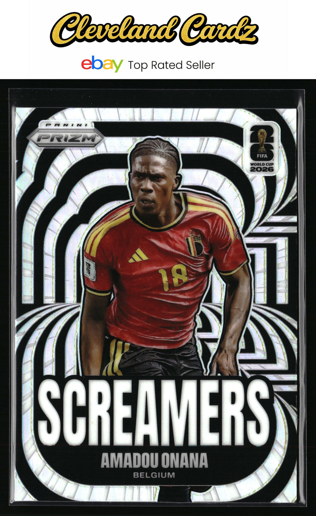 2026 Panini Prizm FIFA World Cup #16 Amadou Onana Screamers Silver Prizm