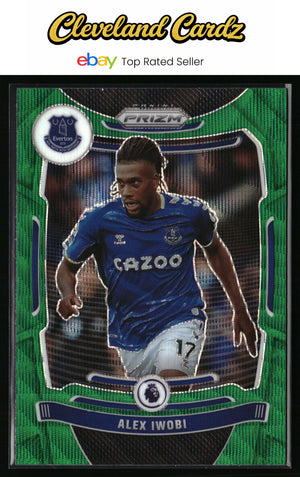 2021-22 Panini Prizm Premier League #100 Alex Iwobi Prizm Green Wave