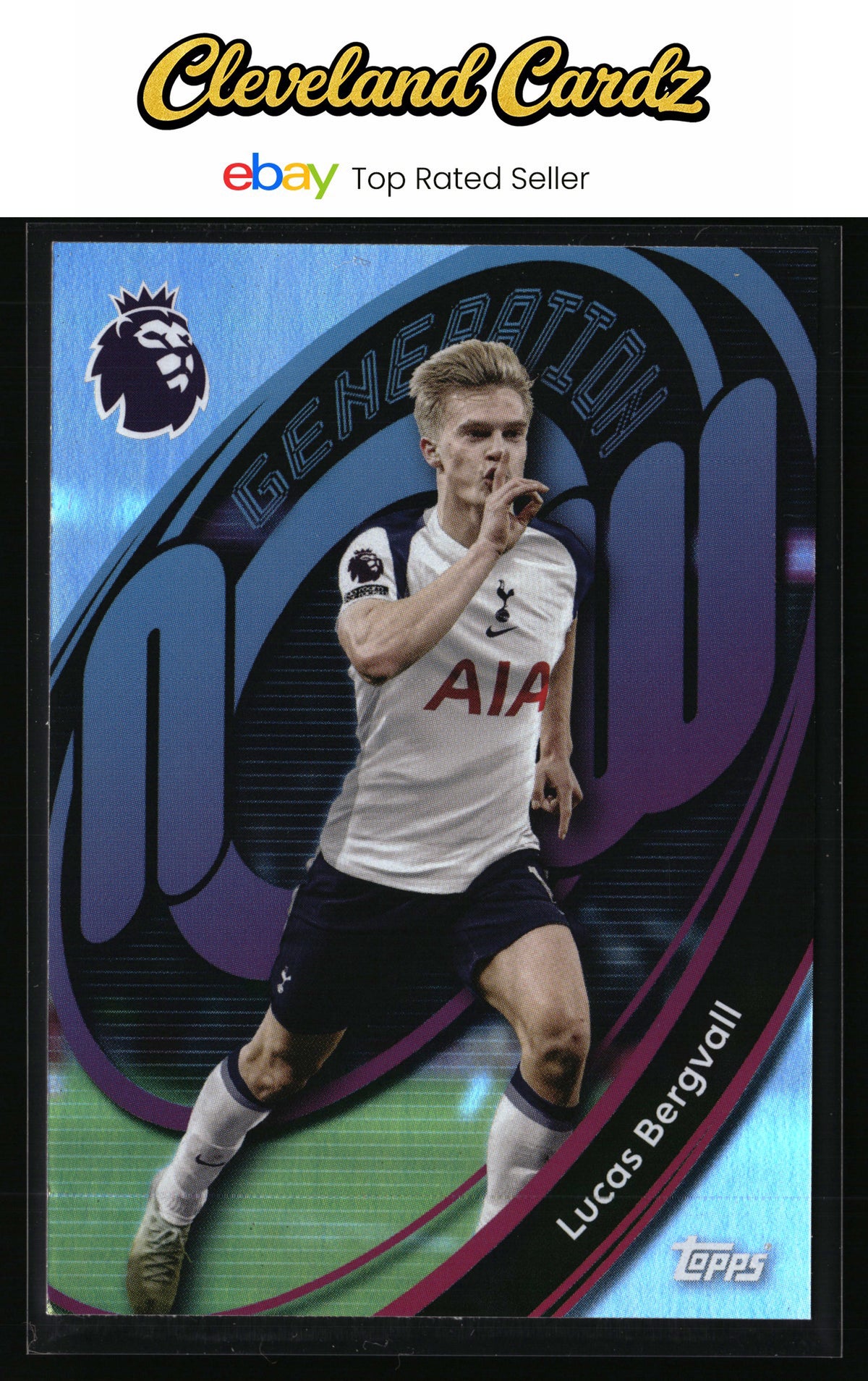2025-26 Topps Premier League #268 Lucas Bergvall Rainbow Foil