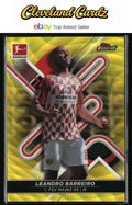 2021-22 Finest Bundesliga #109 Leandro Barreiro Yellow Wave Refractor #/350