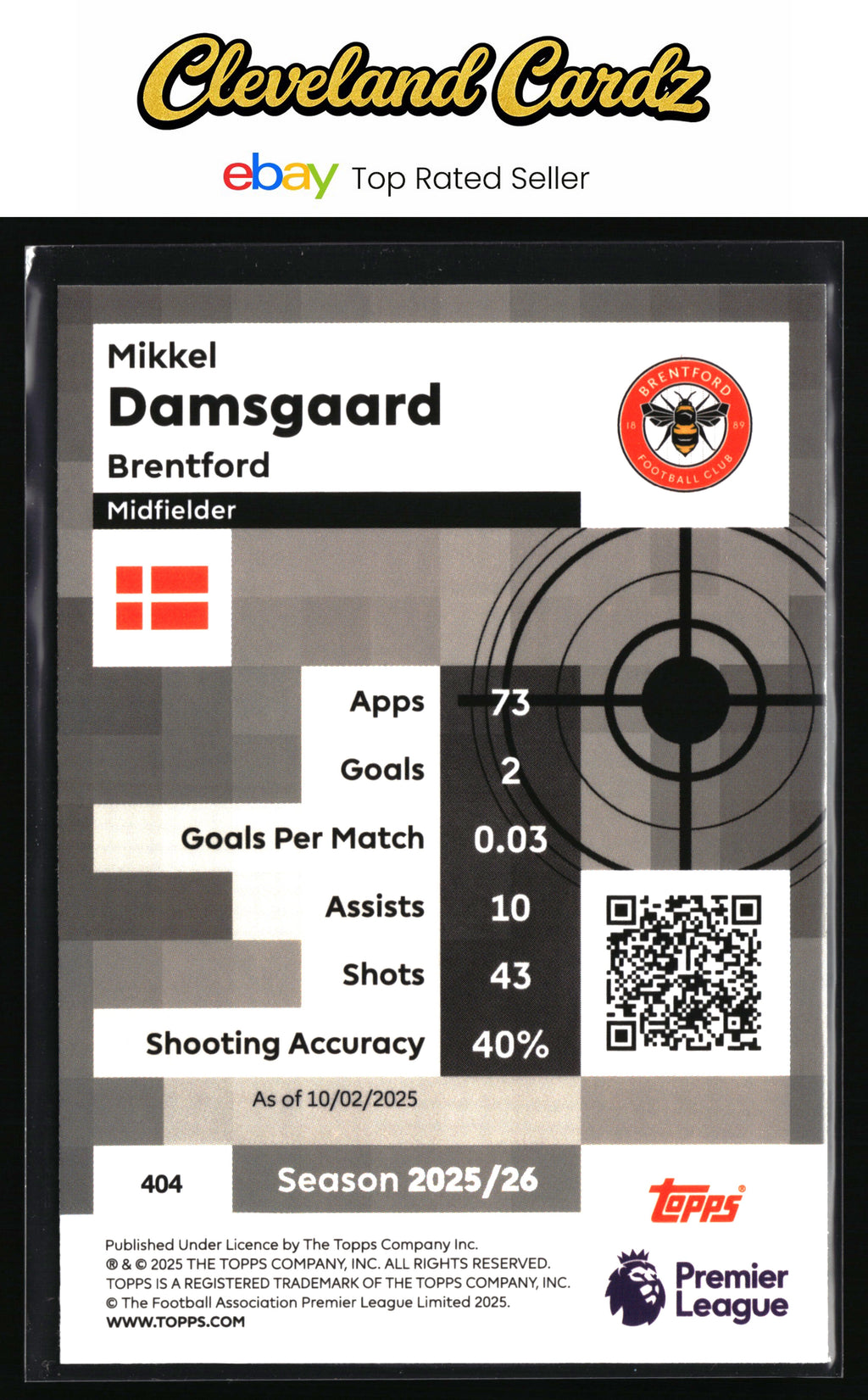 2025-26 Topps Premier League #404 Mikkel Damsgaard