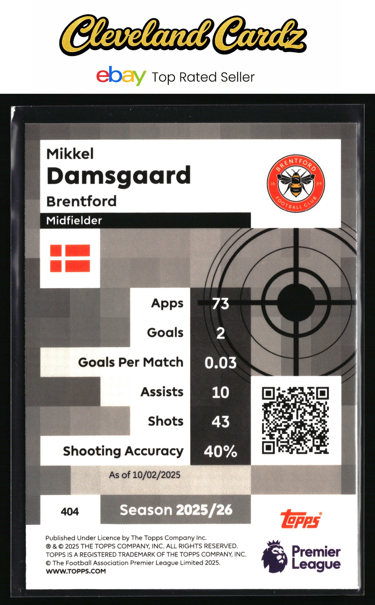 2025-26 Topps Premier League #404 Mikkel Damsgaard