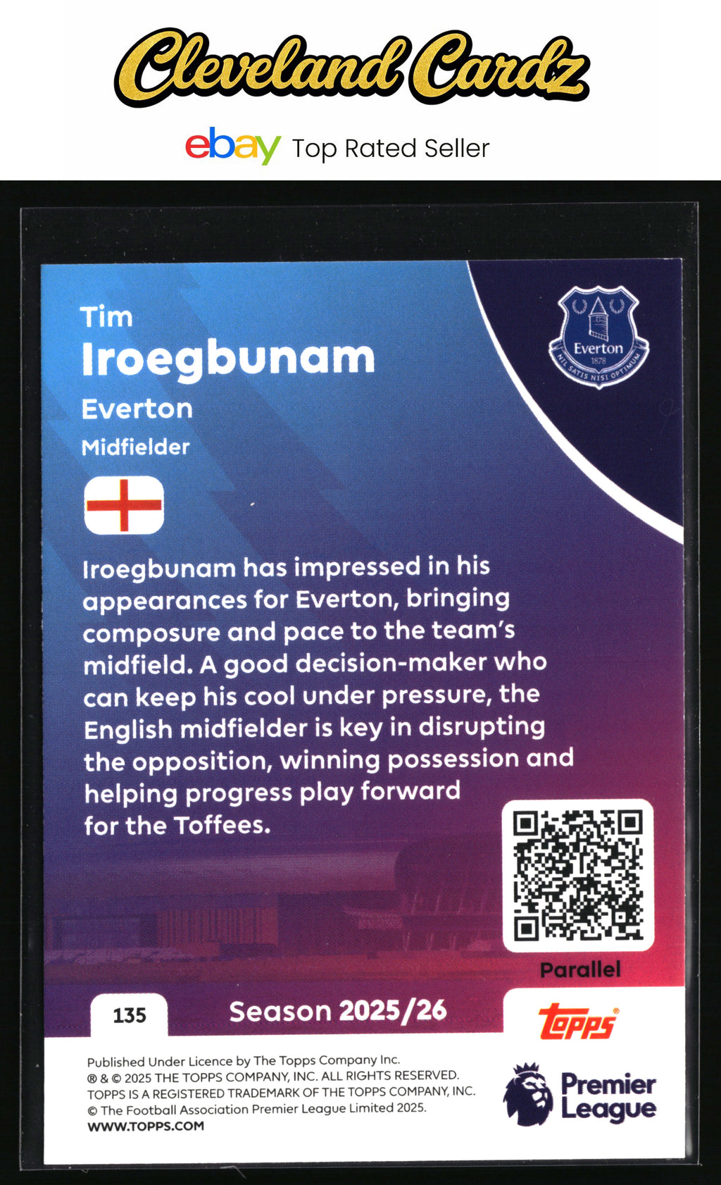 2025-26 Topps Premier League #140 Beto Blue