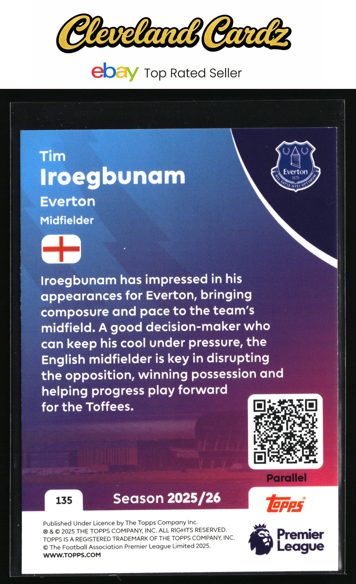 2025-26 Topps Premier League #140 Beto Blue