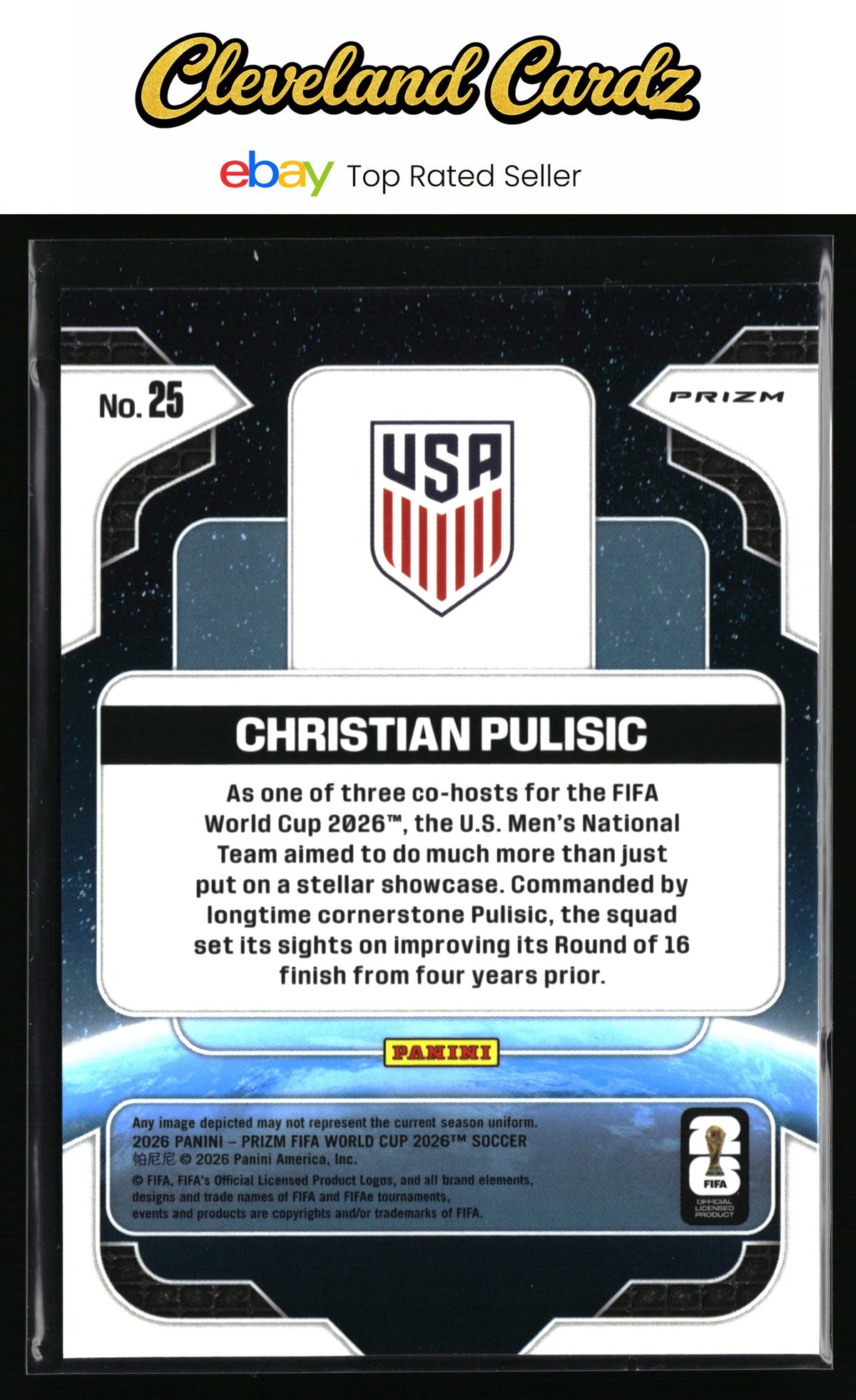 2026 Panini Prizm FIFA World Cup #25 Christian Pulisic Global Reach