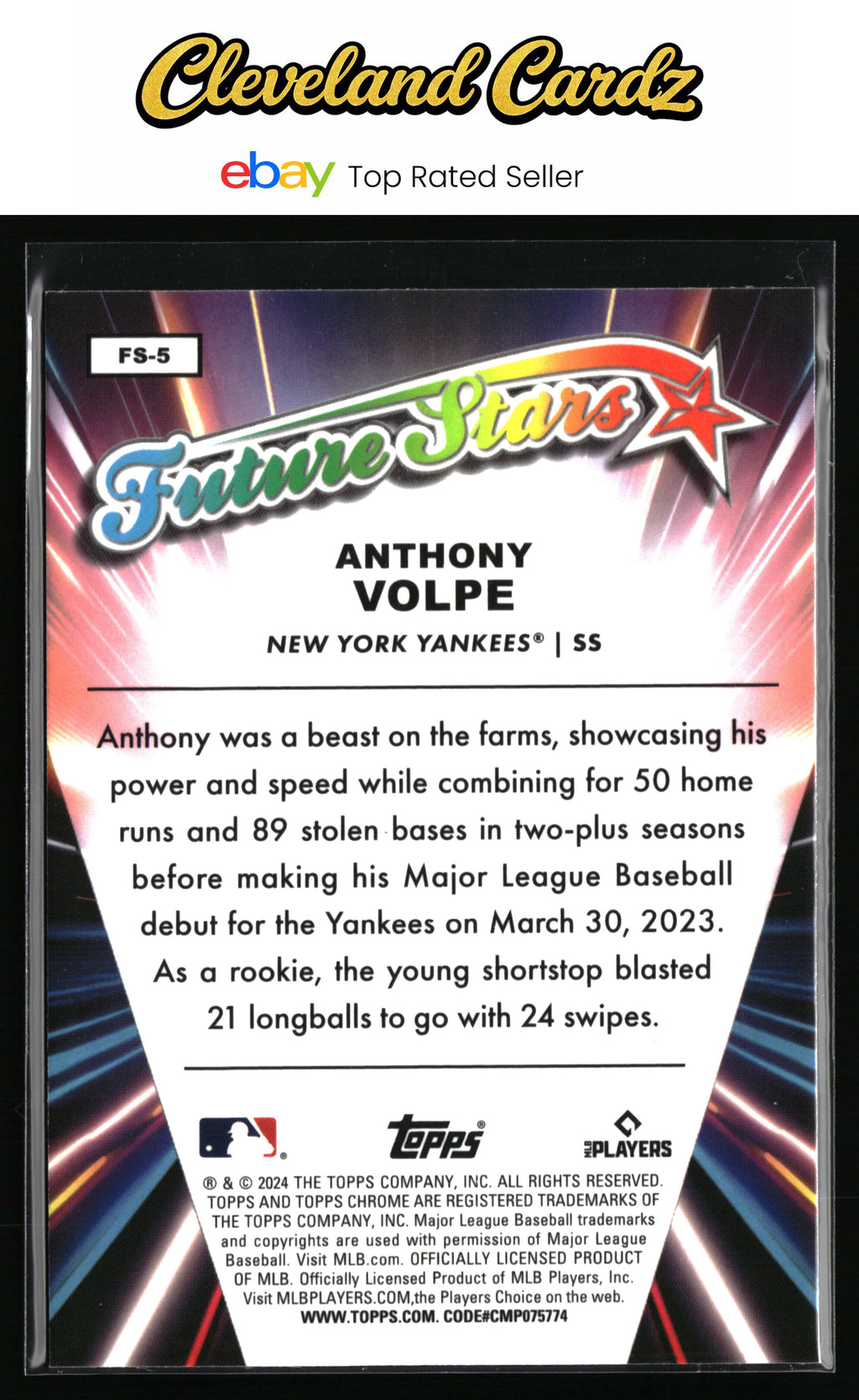 2024 Topps Chrome #FS-5 Anthony Volpe Future Stars