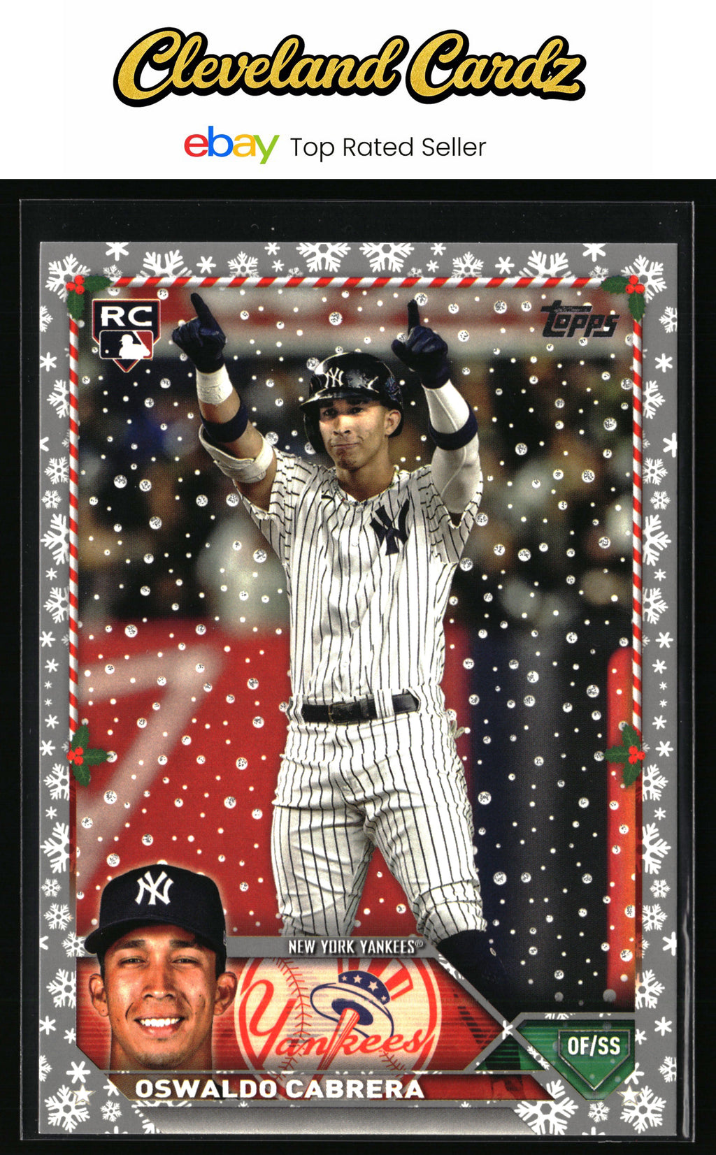 2023 Topps Holiday #H163 Oswaldo Cabrera Metallic