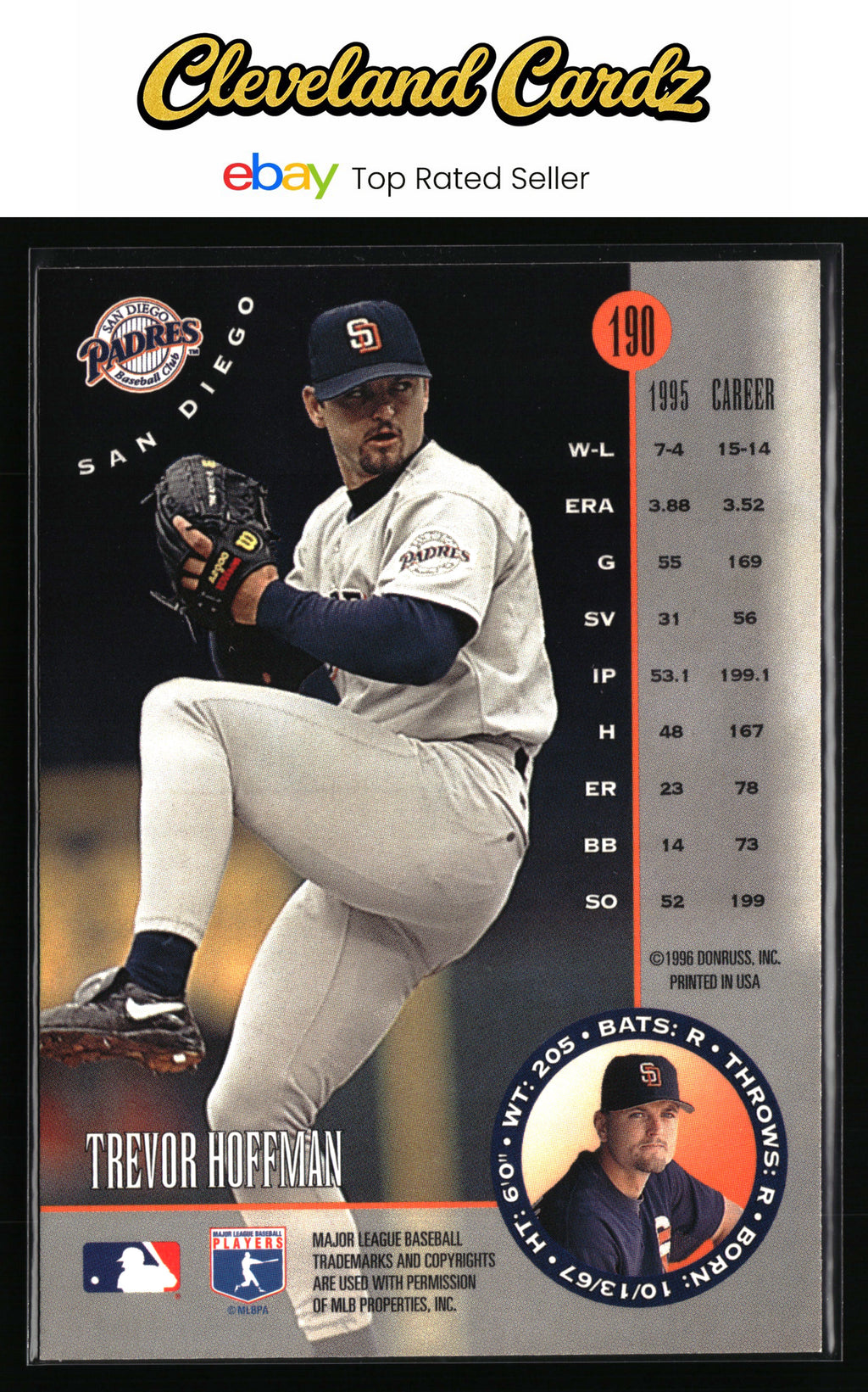 1996 Leaf #190 Trevor Hoffman