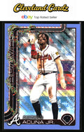 2025 Topps Holiday #H62 Ronald Acuña Jr. Light Blue & White Glitter Holiday
