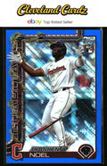 2025 Topps Holiday #H120 Jhonkensy Noel Blue Metallic Glitter Holiday