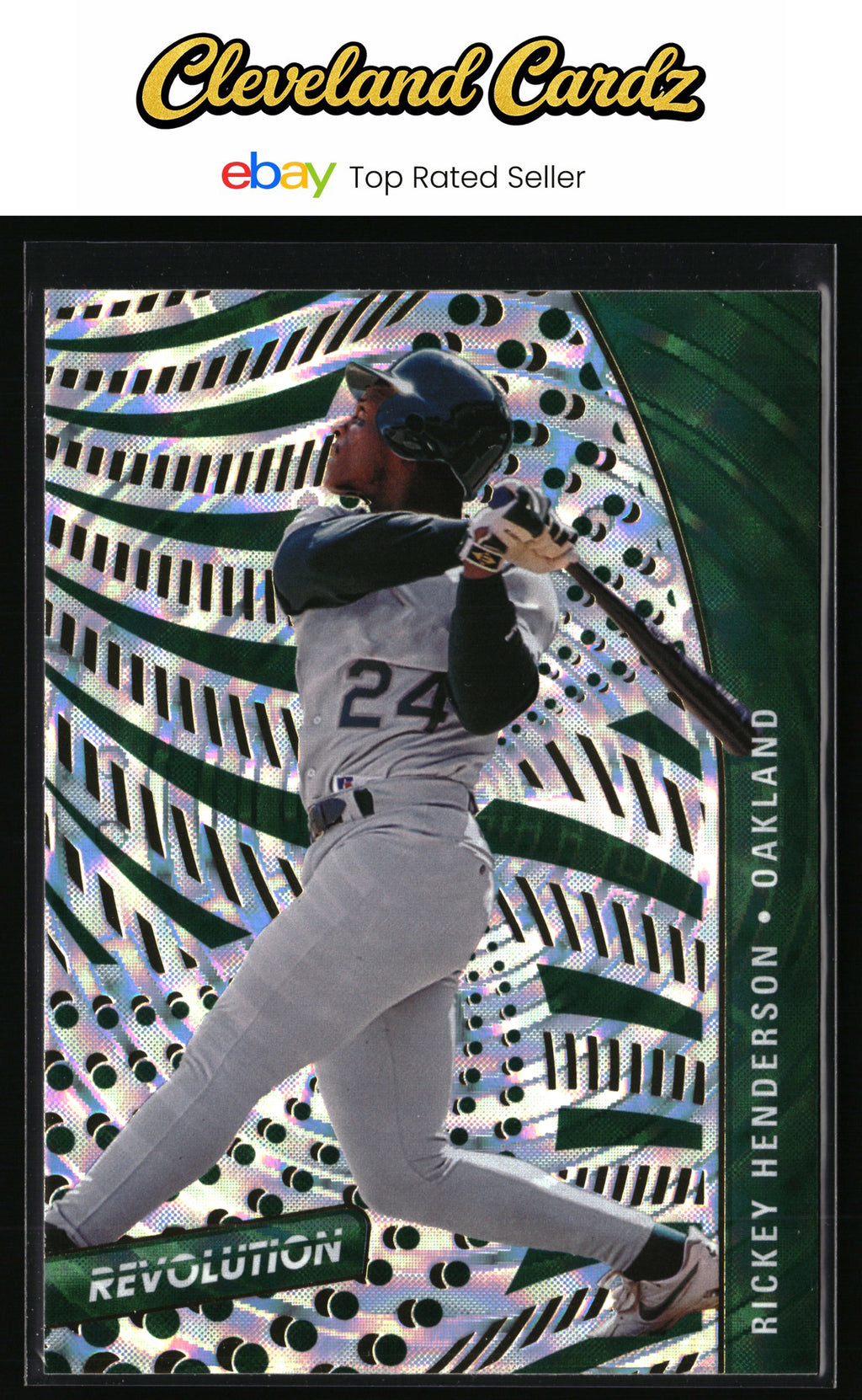 2021 Panini Chronicles #26 Rickey Henderson Revolution Fractal
