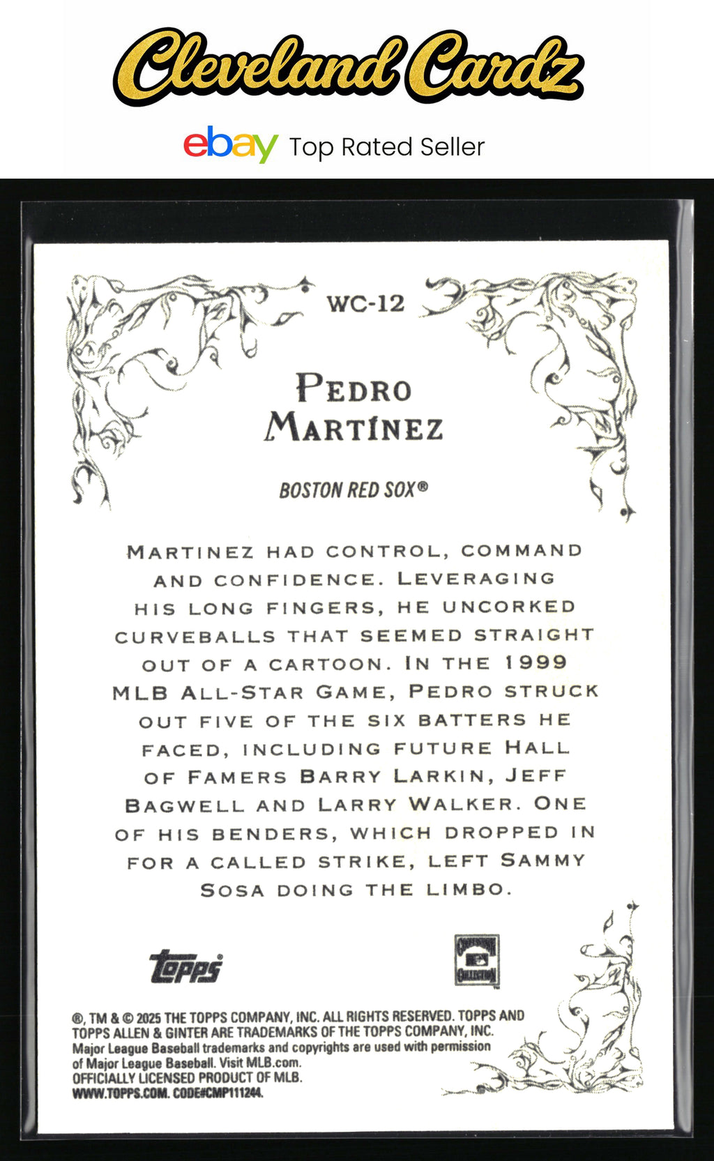 2025 Topps Allen & Ginter #WC-12 Pedro Martinez Wicked Curves