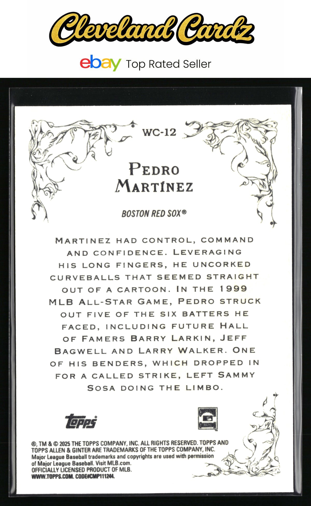2025 Topps Allen & Ginter #WC-12 Pedro Martinez Wicked Curves