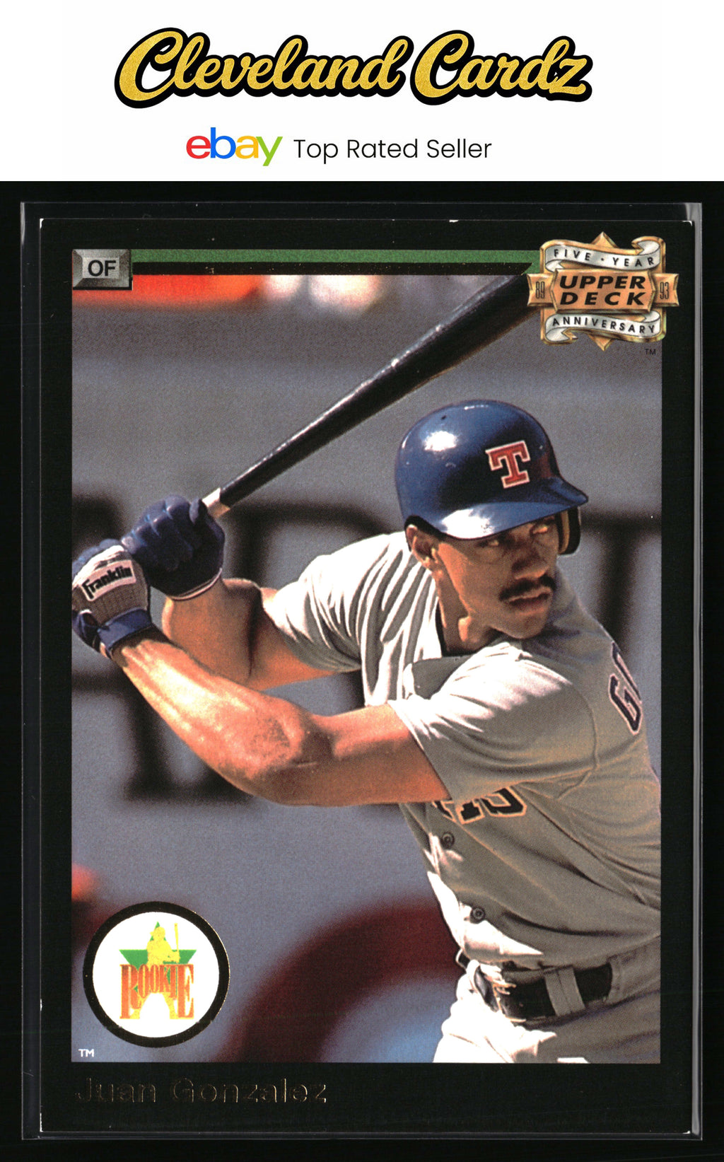 1993 Upper Deck #A6 Juan Gonzalez 5th Anniversary