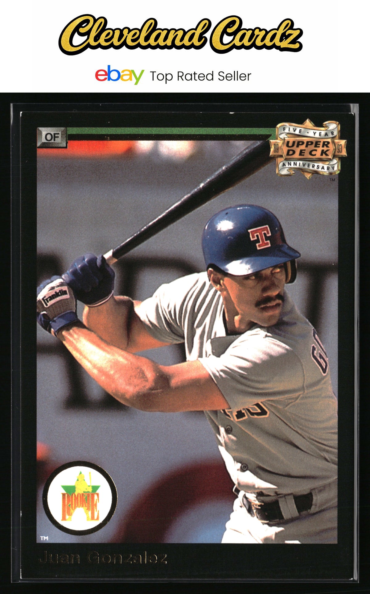 1993 Upper Deck #A6 Juan Gonzalez 5th Anniversary