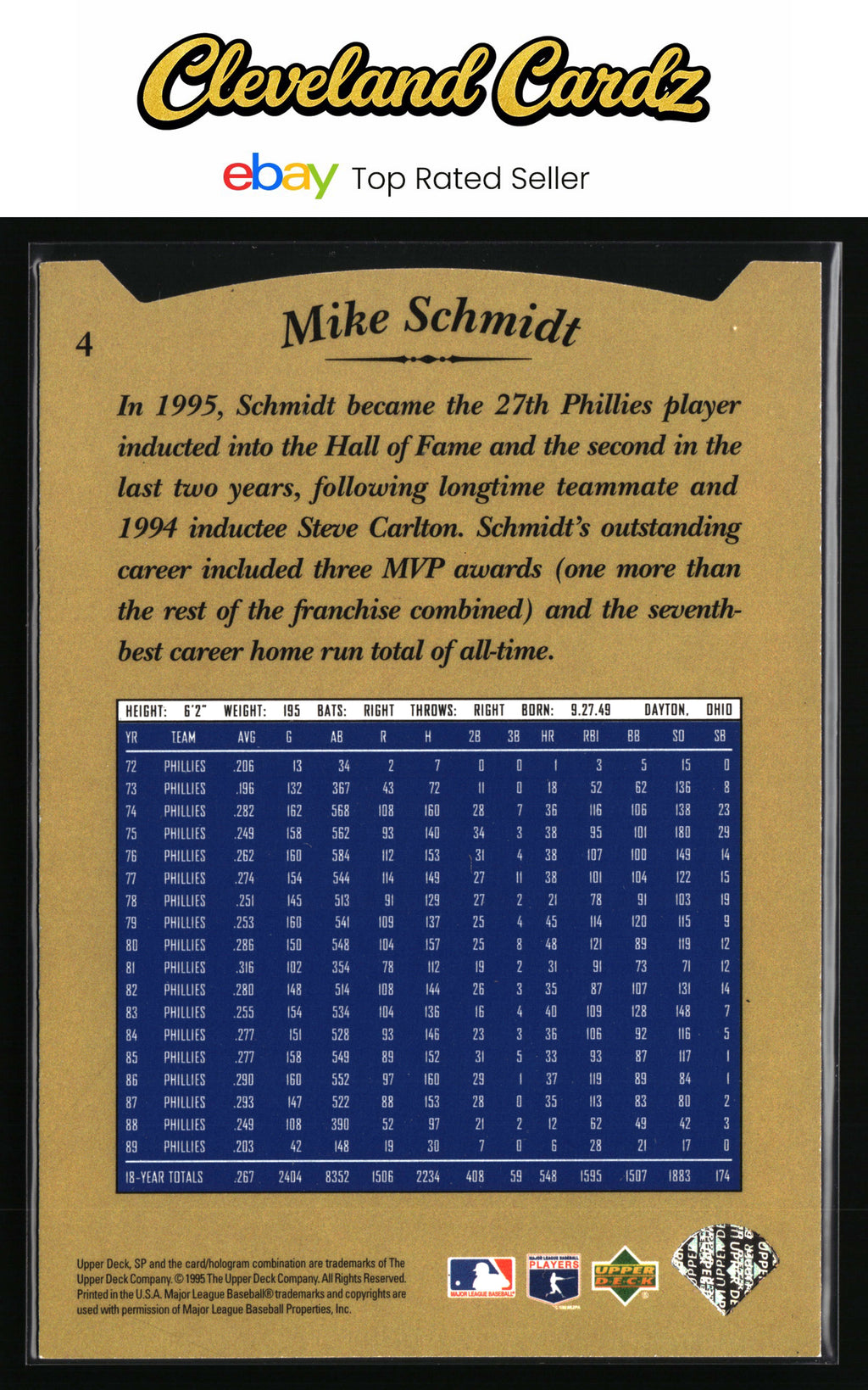 1995 SP #4 Mike Schmidt